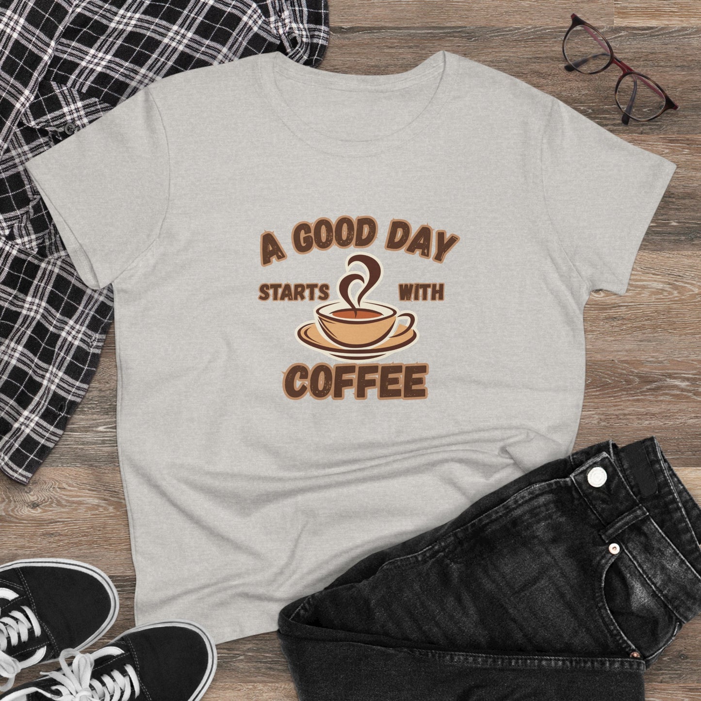 A Good Day Starts with Coffee Shirt, Funny Coffee Shirt, Mother's Day Gift, Coffee Lover Gift, Mom Gift, Coffee Drinker Gift, Mother Gift