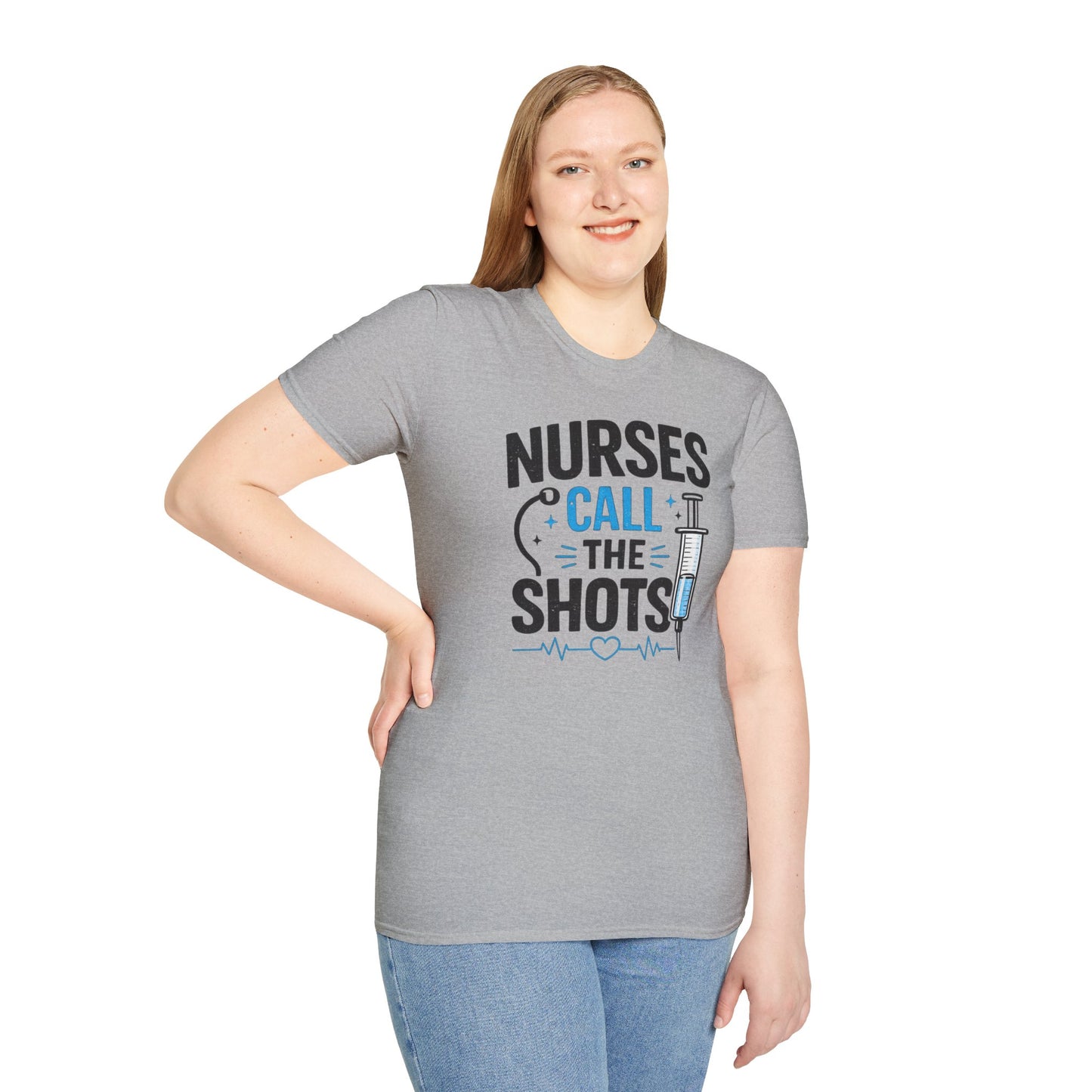 Nurses Call The Shots Shirt Funny Nurse Gift Medical Humor RN CNA Nursing Tee
