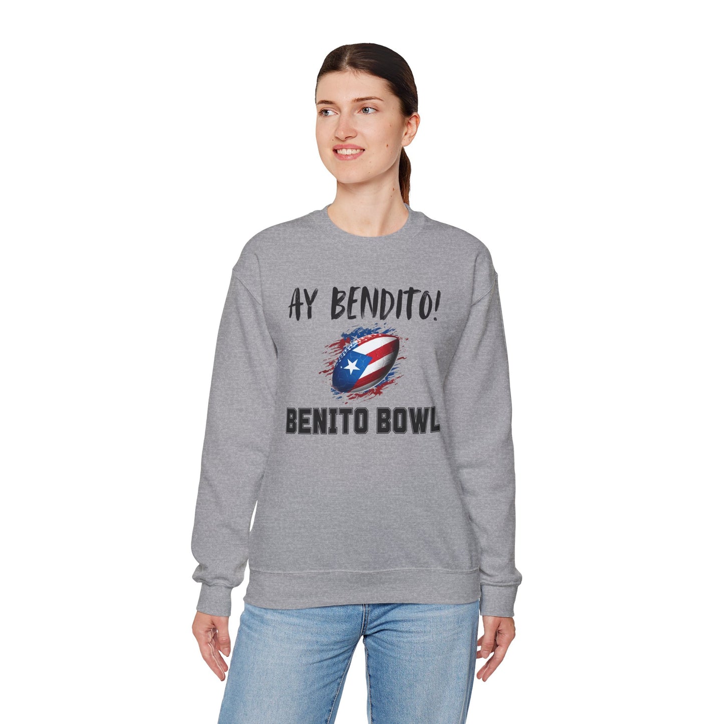 Ay Bendito! Benito Bowl Sweatshirt, Halftime Benito Shirt, Football Fan Gift, Benito Sweatshirt, Puerto Rico Heritage Boriqua Pride Gift