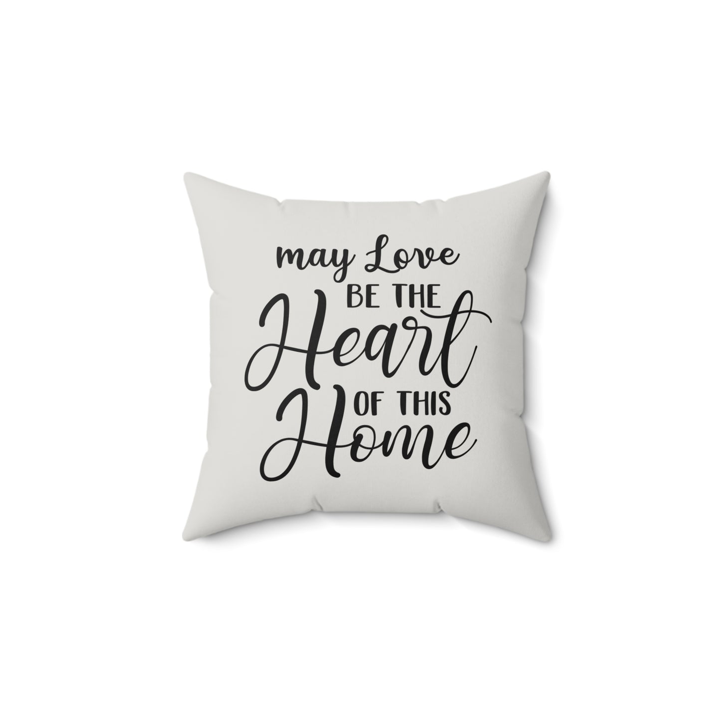 Heart of this Home Quote Pillow, Faux Suede Throw Cushion for Home Decor, Gift for friends and family, Living Room Accent, Couch Pillow