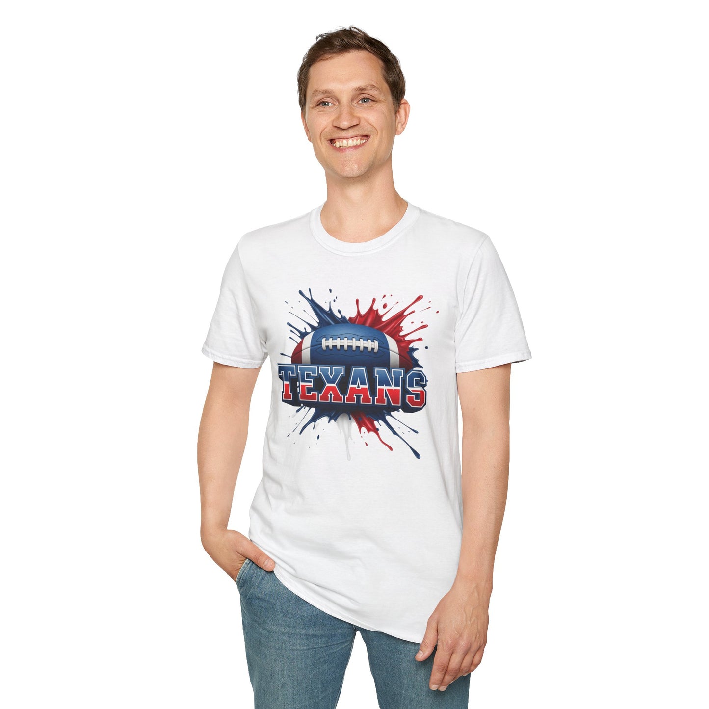 Houston Football Unisex T-Shirt, Houston Team Tee, Football Gift for Houston Fans, Game Day Shirt, Sports Fan Apparel, Football Tee