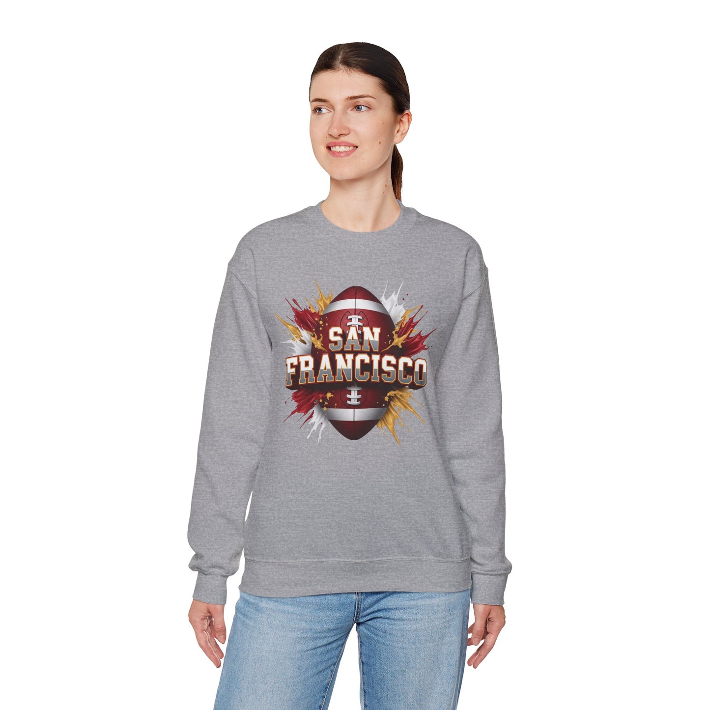 San Francisco Football Sweatshirt, San Francisco Team Sweatshirt, Football Gift for San Fran Fans, Game Day Fan Apparel, Football Fan Gift