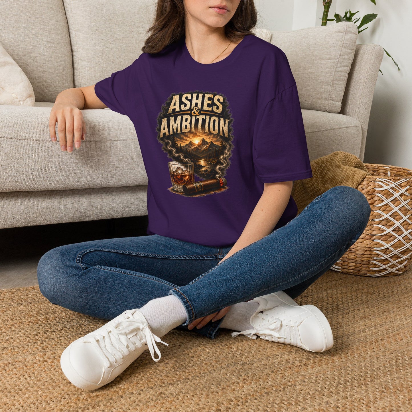 Ashes & Ambition Mountain Retreat T-Shirt – Cigar & Whiskey Lifestyle Tee