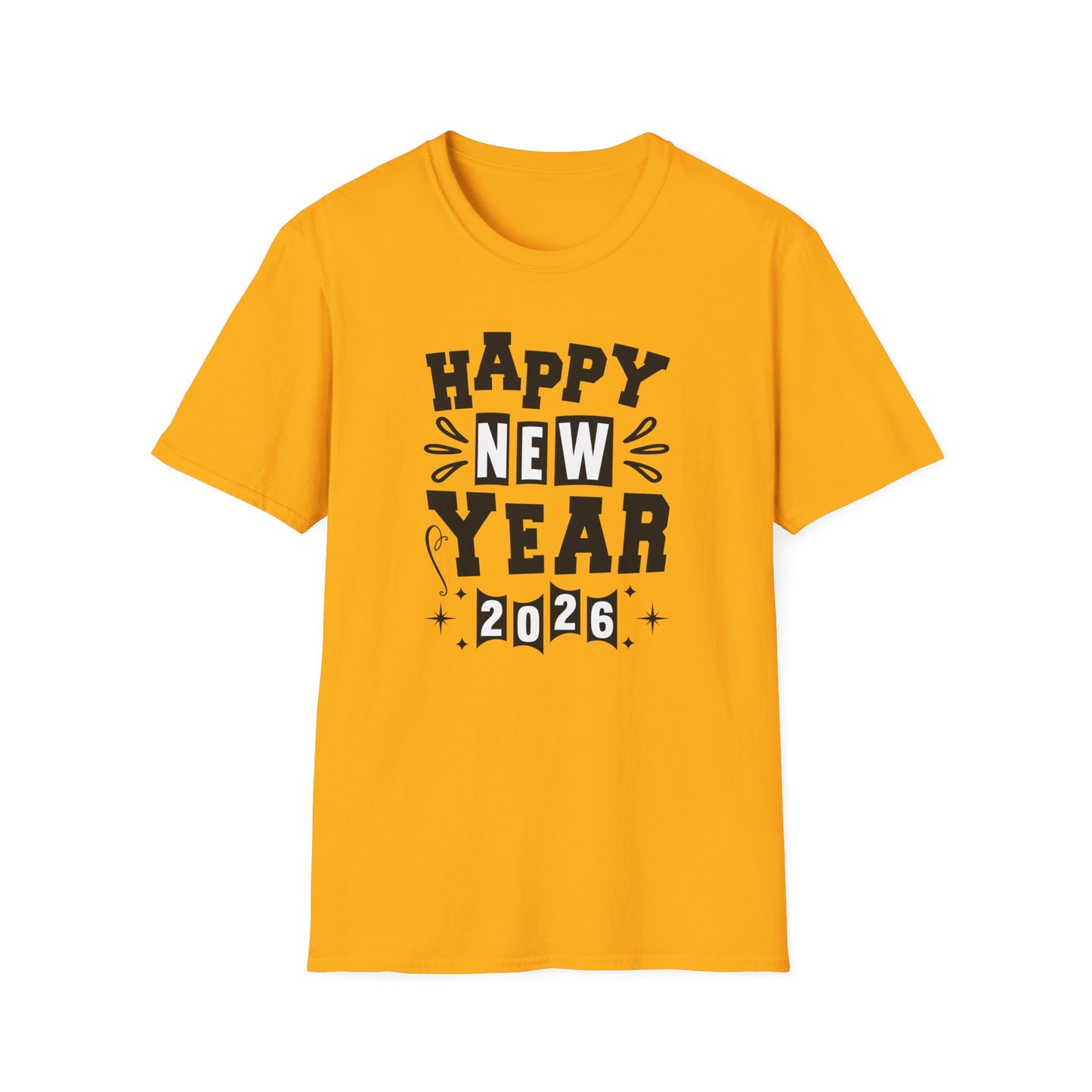 Happy New Year 2026 T-Shirt – Retro New Year Graphic Tee, NYE Party Shirt, Vintage Bold Typography 2026 Shirt, New Year’s Eve Countdown Outfit