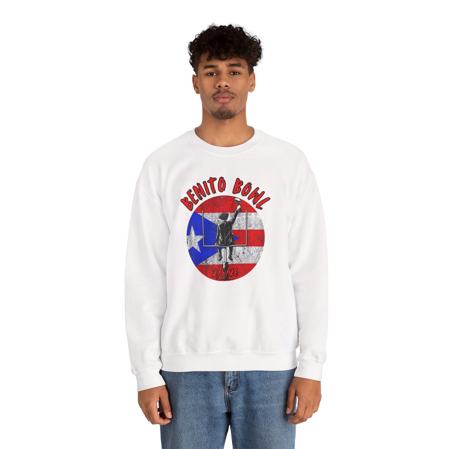 Benito Bowl 2/8/26 Sweatshirt – Puerto Rico Heritage, Boricua Pride Football Fan Sweatshirt