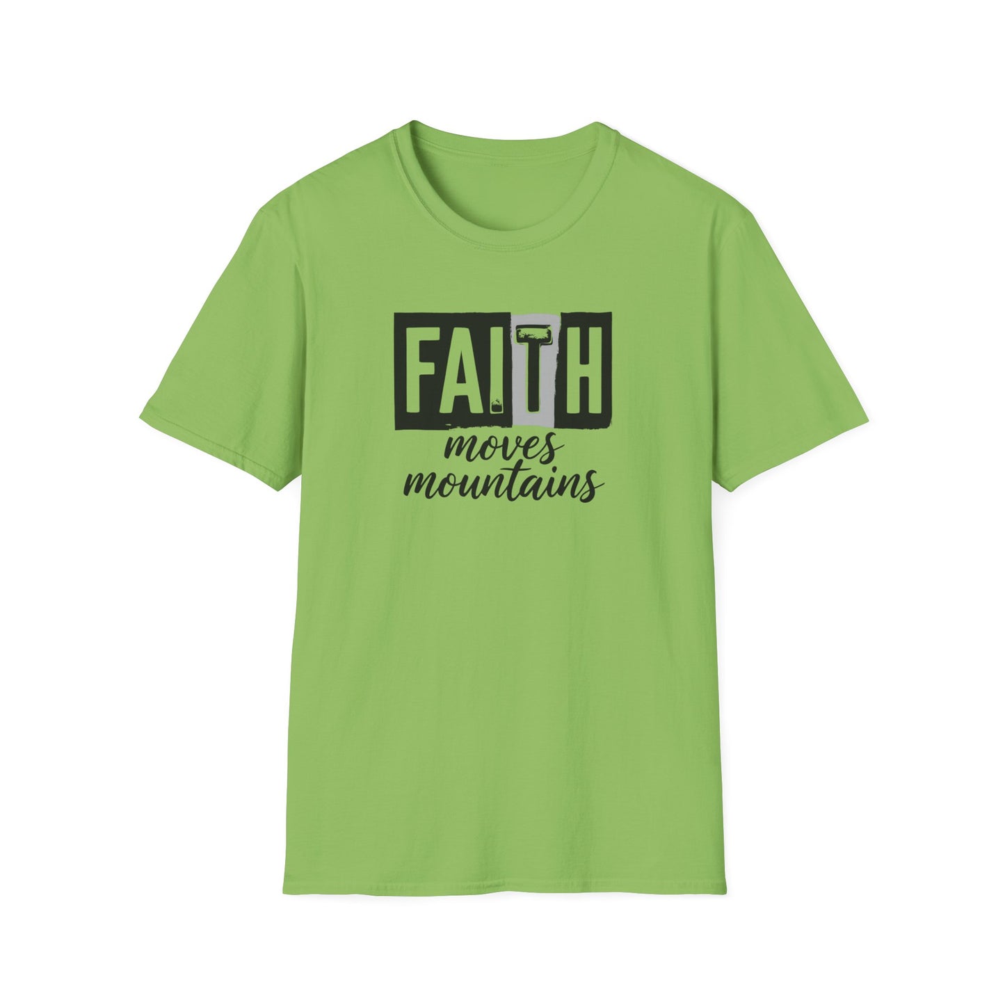 Faith Moves Mountains T-Shirt – Inspirational Christian Shirt, Bible Verse Faith Tee, Motivational Religious Apparel
