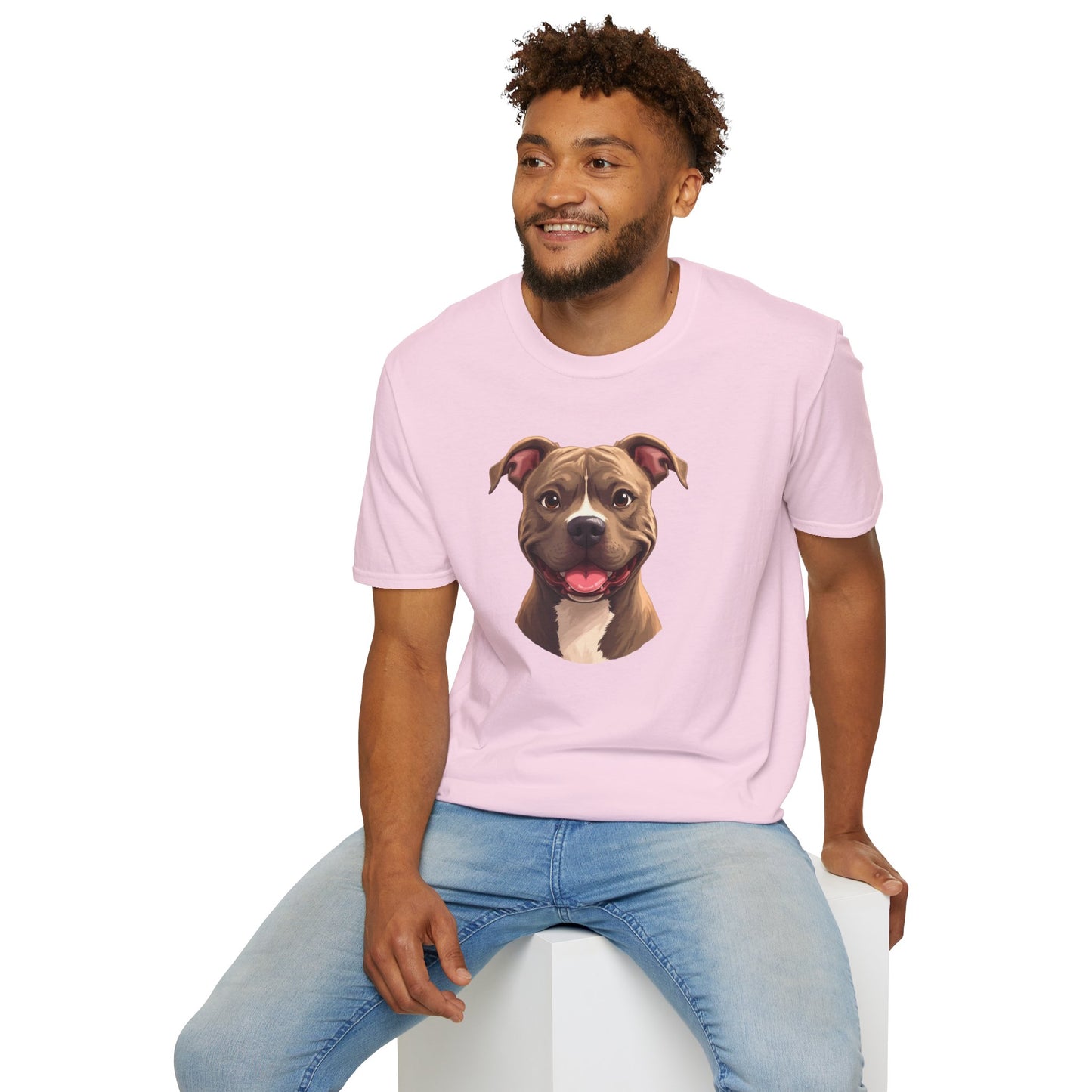 Pit Bull Terrier Dog Portrait Shirt – Pitbull Dog Lover Gift, Cute Dog Mom Tee, Dog Dad Shirt, Pet Breed Apparel