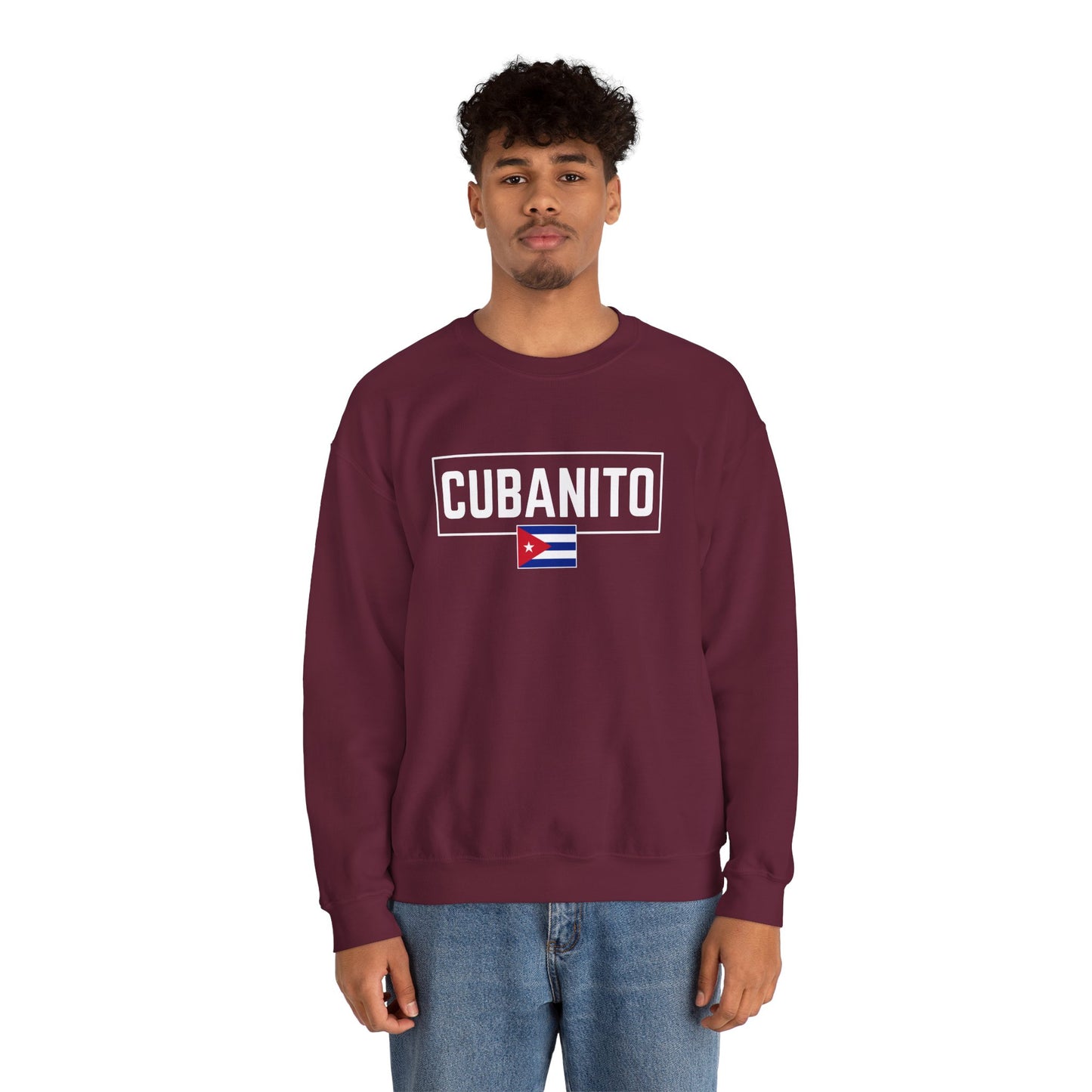 CUBANITO Sweatshirt – Cuban Flag Sweatshirt for Men, Latino Pride Sweatshirt, Cuba Heritage Top, Cuban Culture Graphic Sweatshirt
