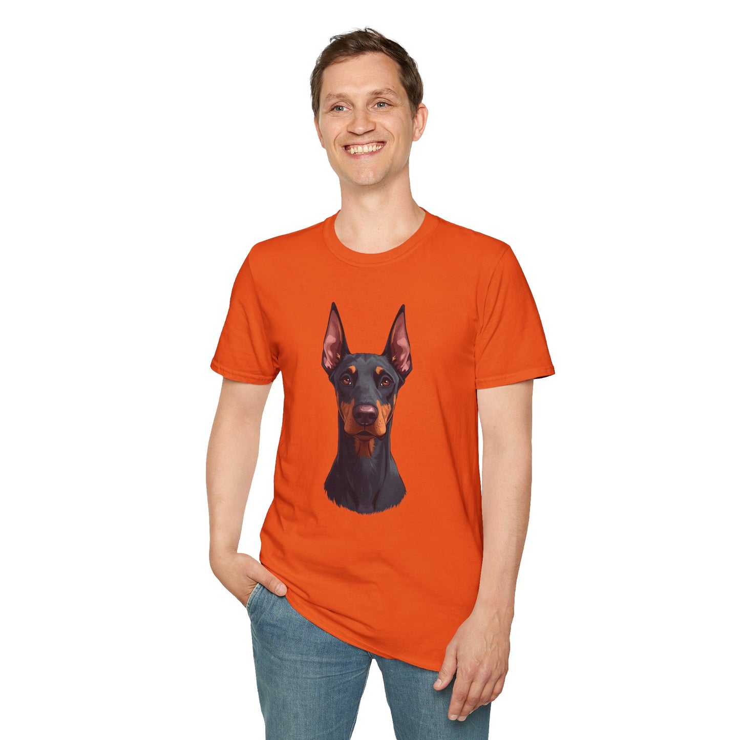 Doberman Dog Portrait Shirt – Doberman Dog Lover Gift, Cute Dog Mom Tee, Dog Dad Shirt, Pet Breed Apparel
