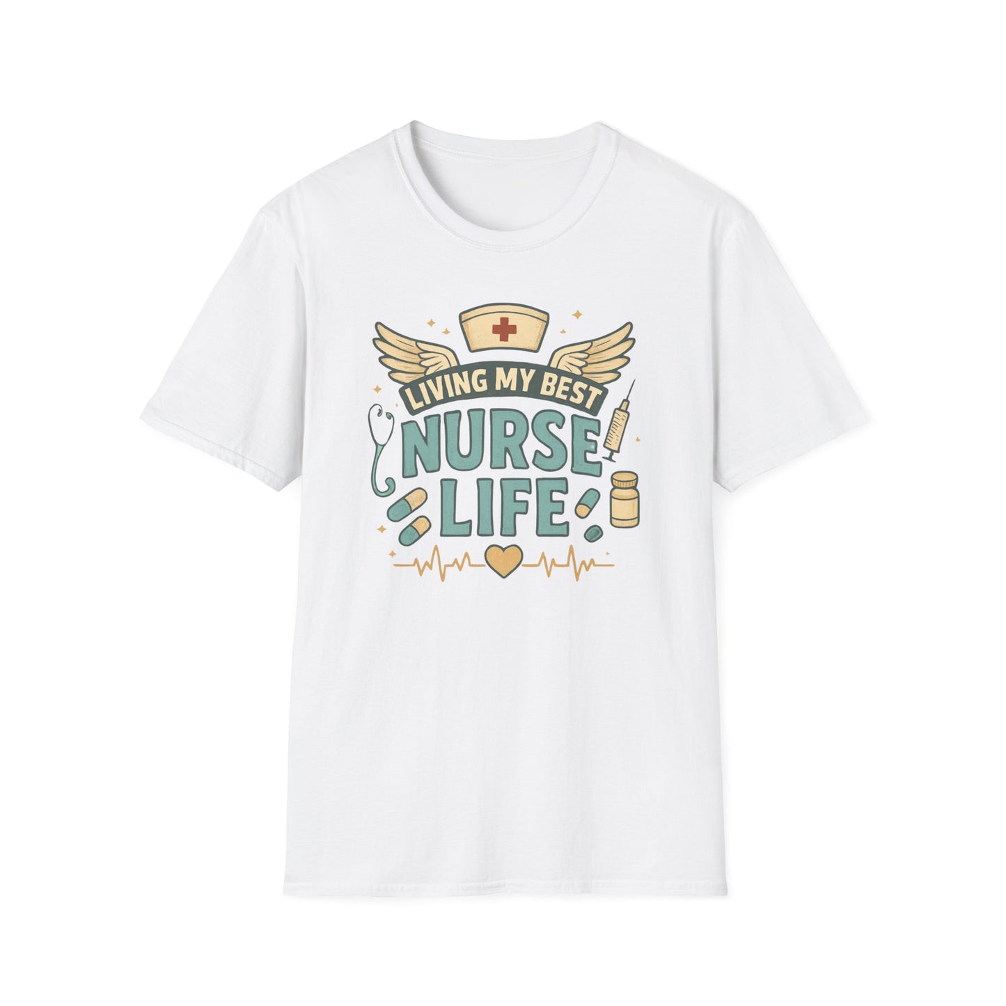 Living My Best Nurse Life Shirt – Cute Nurse Shirt for Women – RN Nurse Life Tee – Nurse Appreciation Gift, Medical Worker Shirt