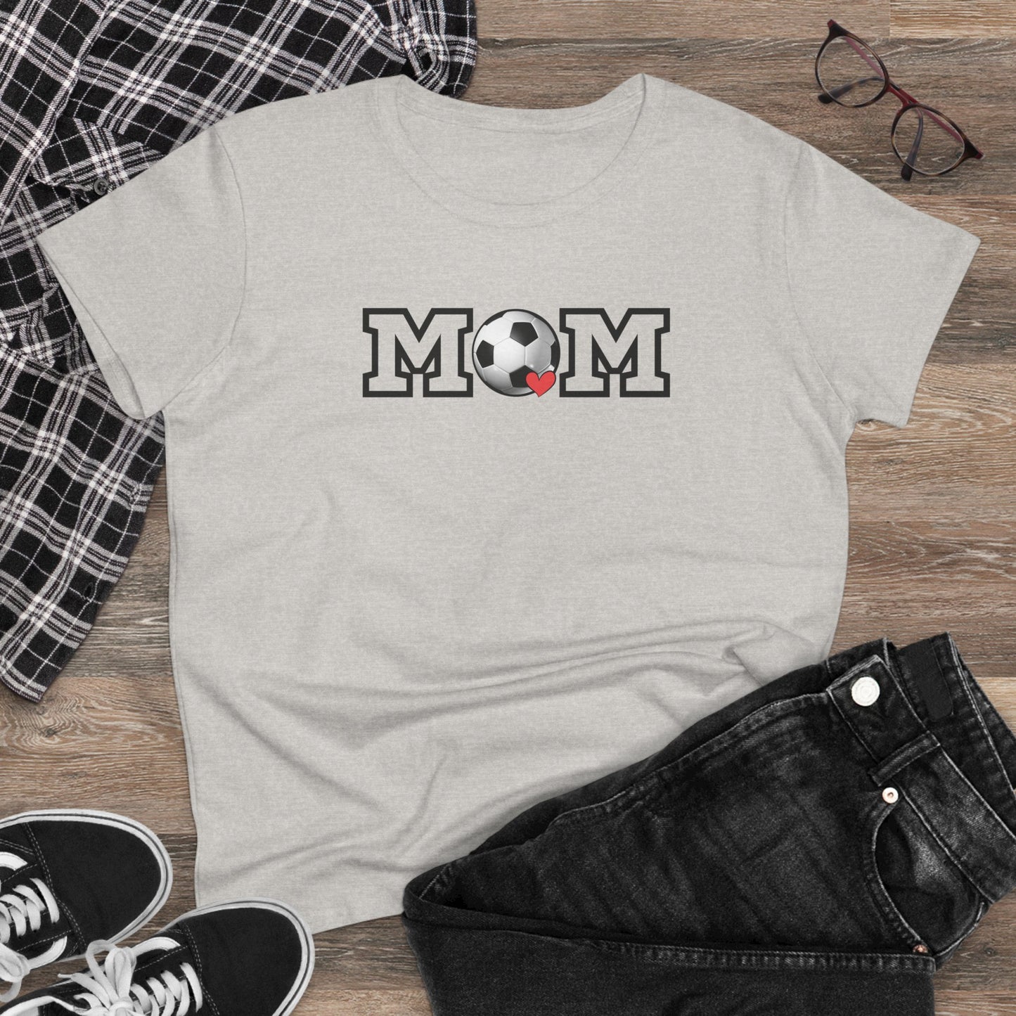 Soccer Mom Shirt, Sports Mom Gift, Cotton T-Shirt, Soccer Fan Apparel, Mother's Day Tee, Mom loves Soccer, Sports Mom