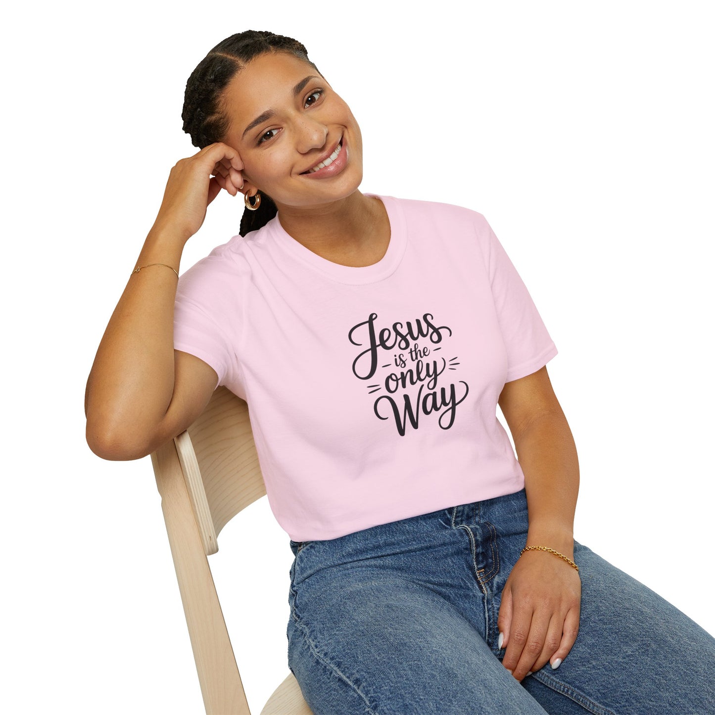 Jesus Is the Only Way T-Shirt – Christian Faith Shirt, Inspirational Bible Verse Tee, Religious Graphic Top