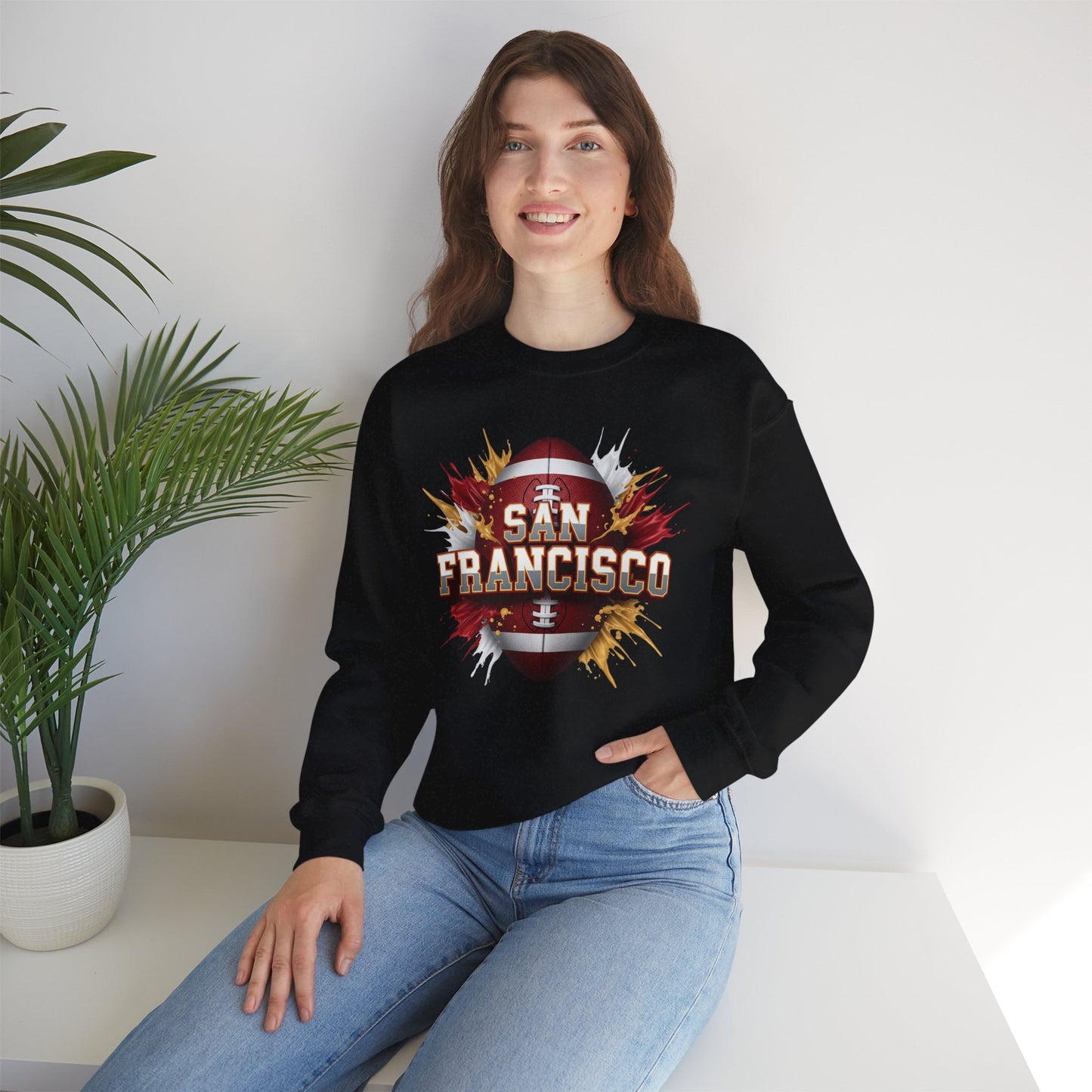 San Francisco Football Sweatshirt, San Francisco Team Sweatshirt, Football Gift for San Fran Fans, Game Day Fan Apparel, Football Fan Gift