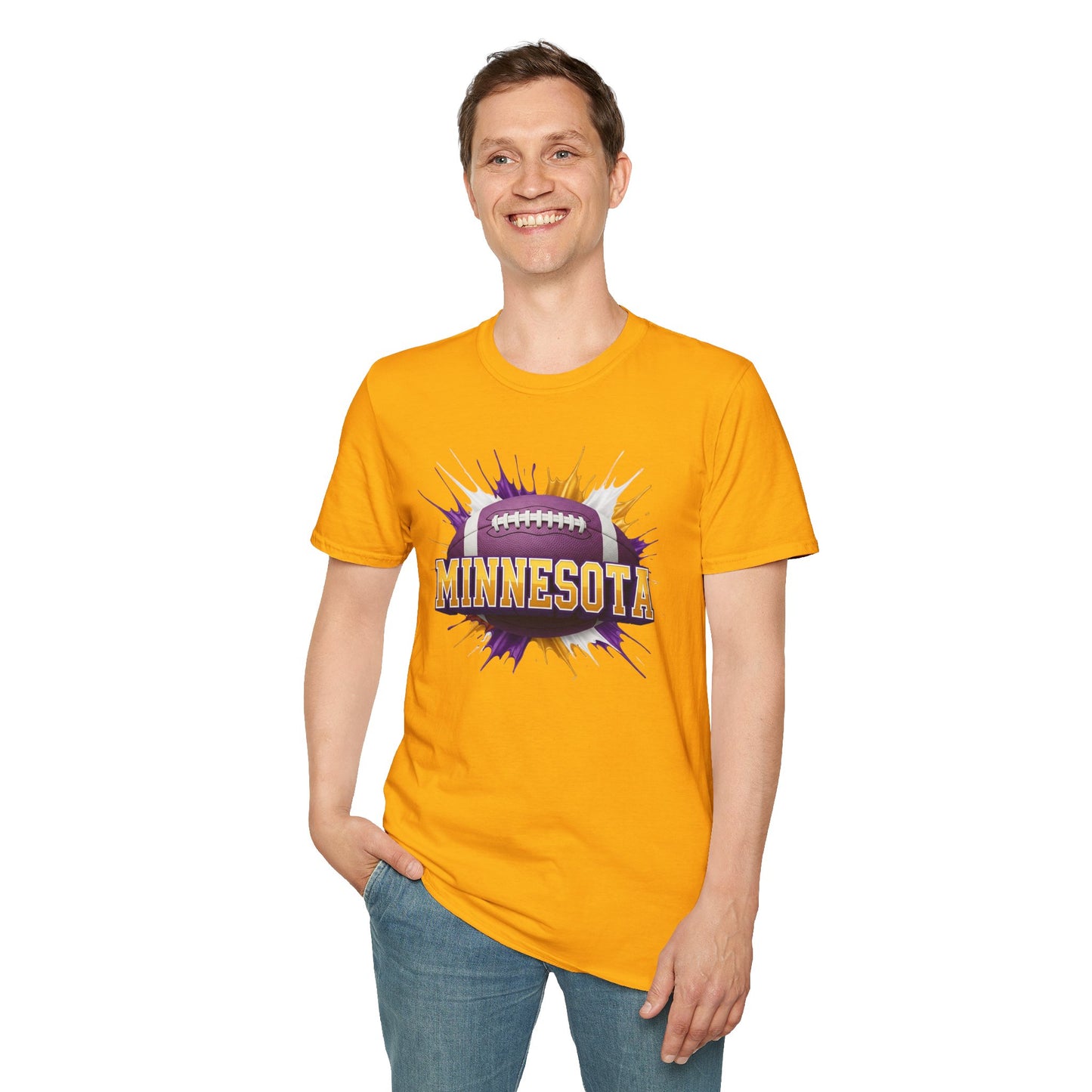 Minnesota Football Unisex T-Shirt, Minnesota Team Tee, Football Gift for Minnesota Fans, Game Day Shirt, Sports Fan Apparel Football Tee