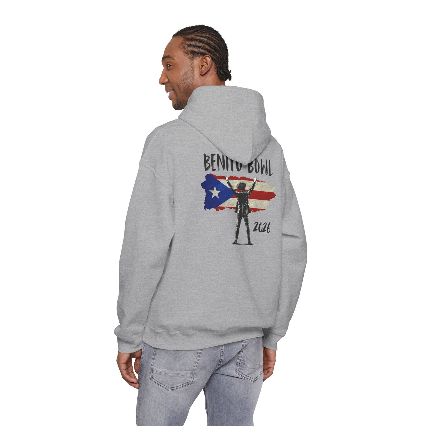 Benito Bowl PR Flag 2026 Hoodie, Benito Bowl XL, Football Fan Gift, Puerto Rico Boricua Heritage Culture Pride Hoodie
