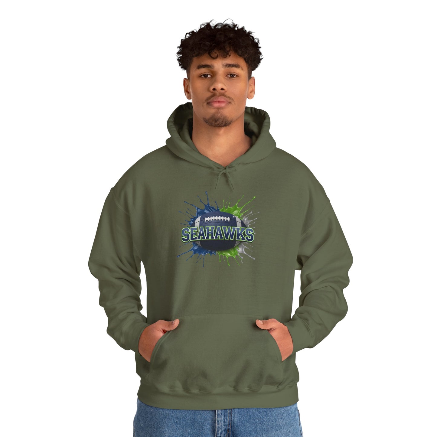 Seattle Football Hoodie, Seattle Team Hoodie, Football Gift for Seattle Fans, Game Day Sports Fan Apparel, Football Fan Gift