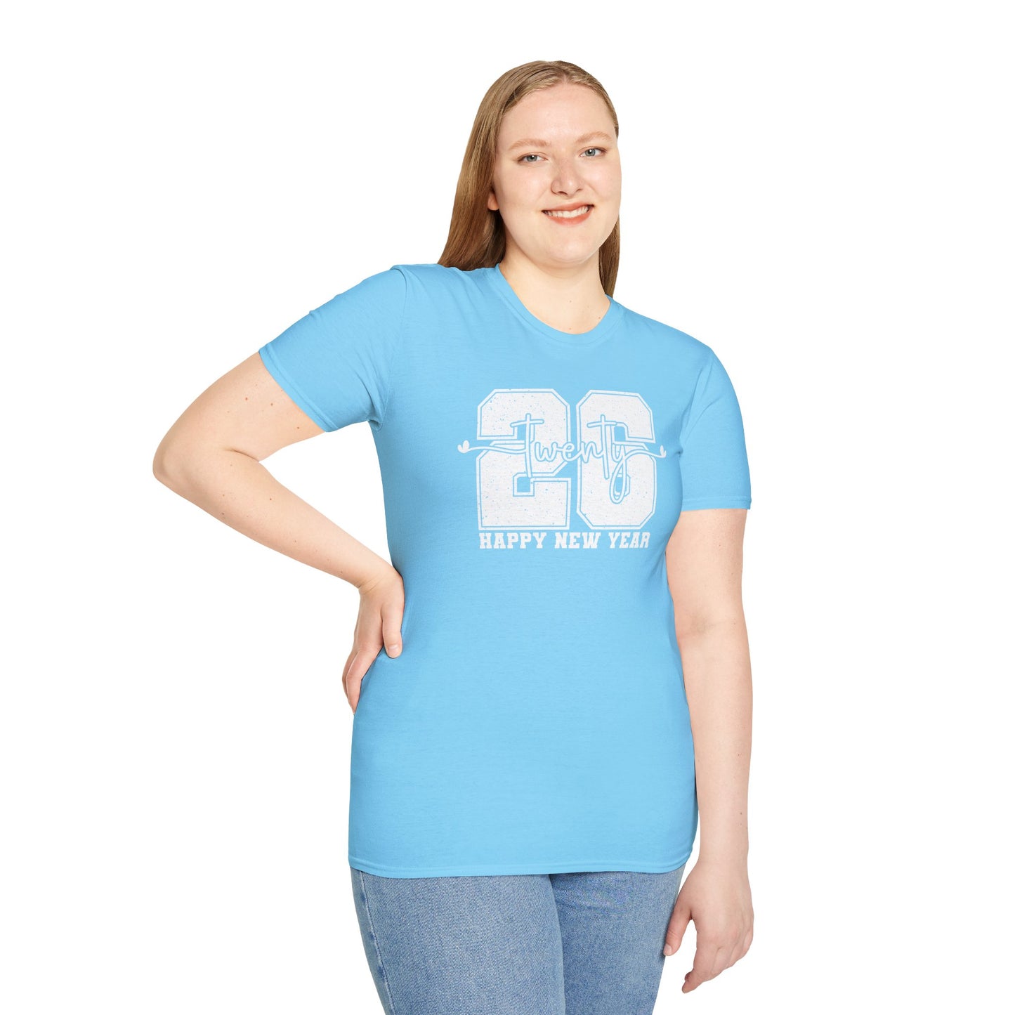 Happy New Year 2026 T-Shirt – Distressed Varsity 26 Twenty New Year Shirt, Retro College Style NYE Tee, New Year’s Eve Party Graphic Top