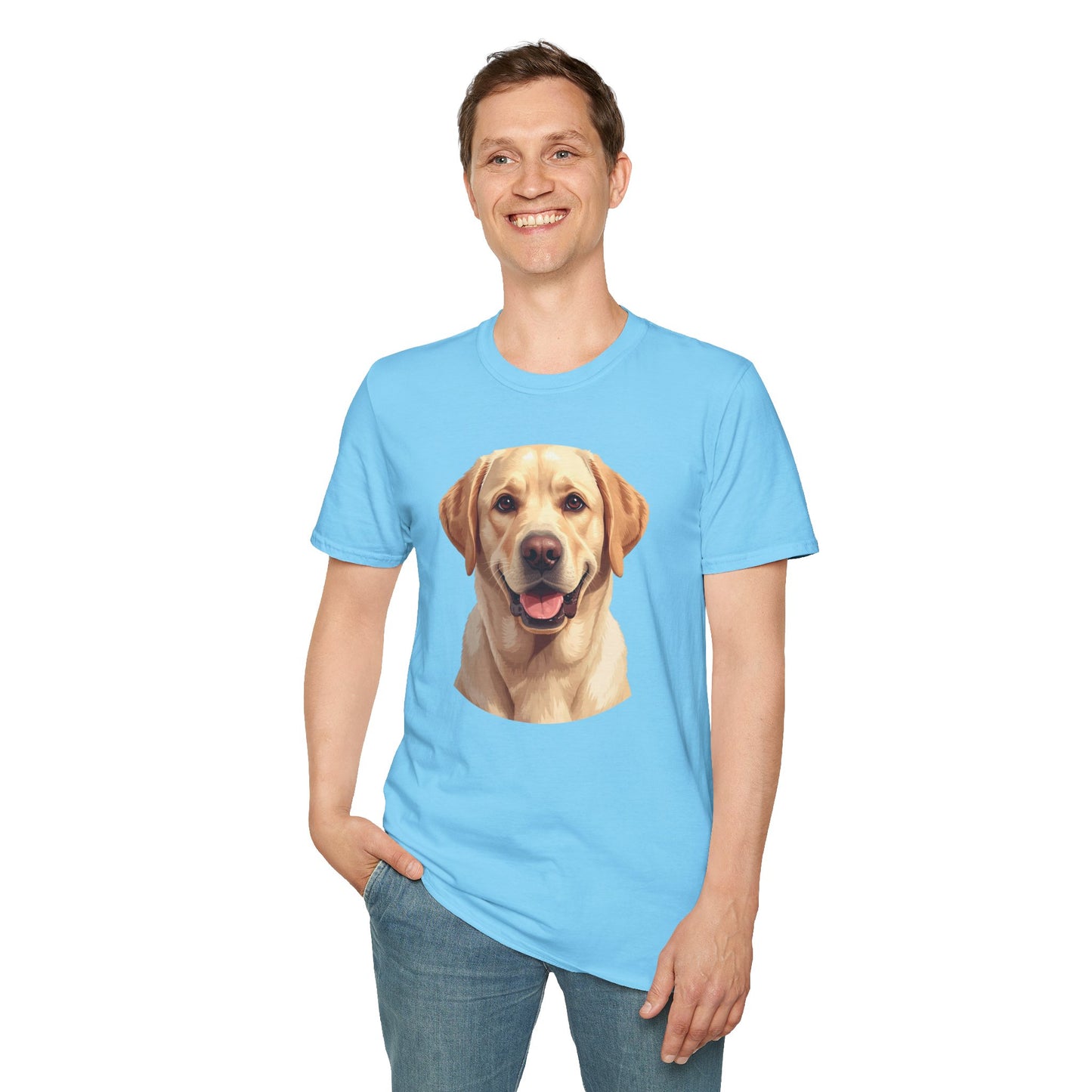 Labrador Retriever Dog Portrait Shirt – Lab Dog Lover Gift, Cute Dog Mom Tee, Dog Dad Shirt, Pet Breed Apparel
