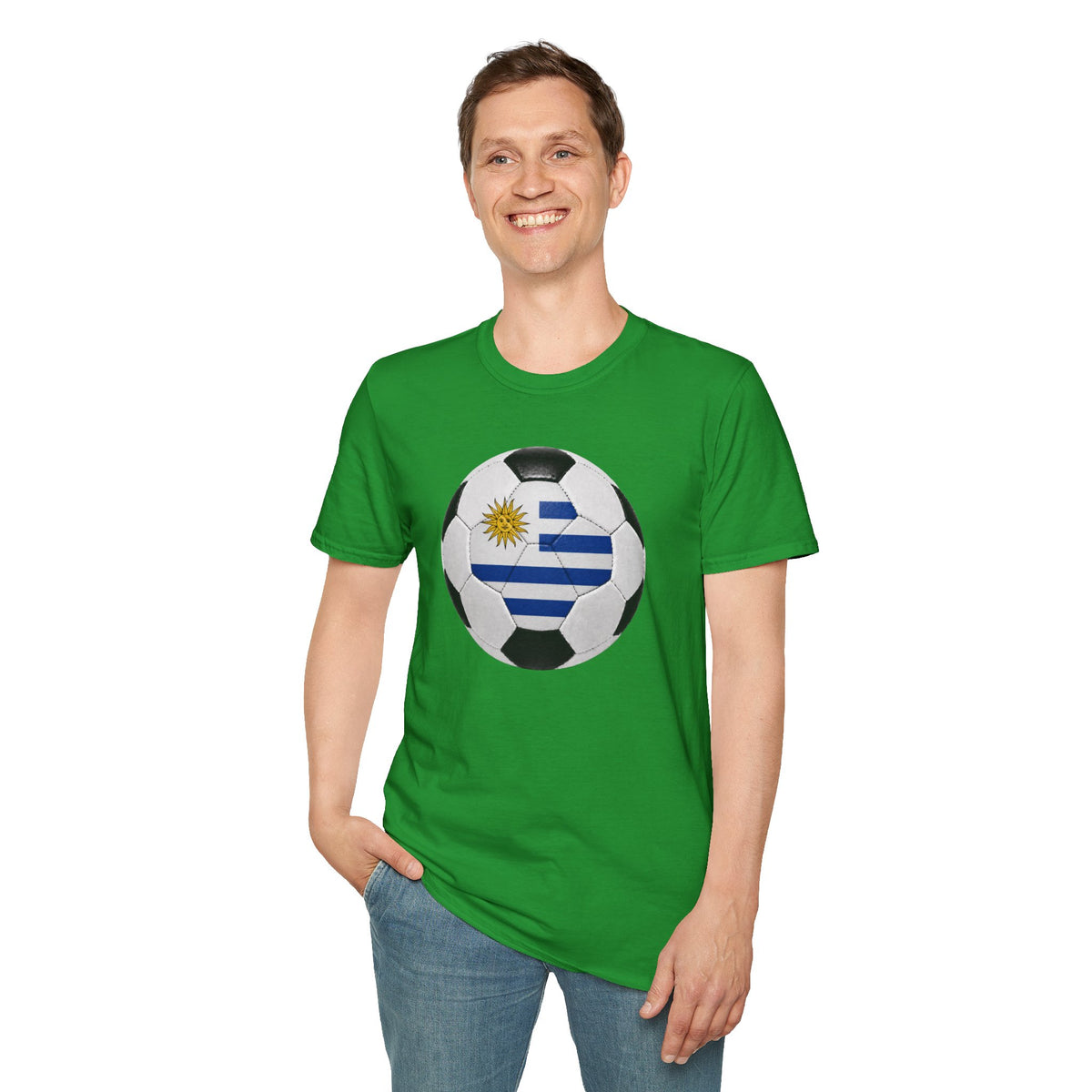 Uruguay Soccer Ball Shirt, Uruguay Futbol Tee, Blue White Soccer T-Shirt, Game Day Fan Shirt, Sports Gift