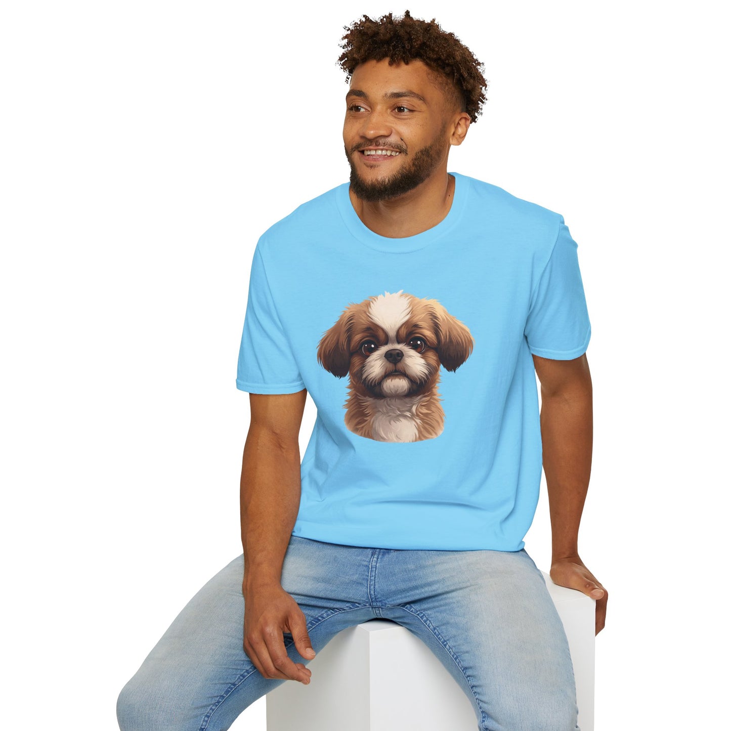Shih Tzu Dog Portrait Shirt – Shih Tzu Shepherd Dog Lover Gift, Cute Dog Mom Tee, Dog Dad Shirt, Pet Breed Apparel