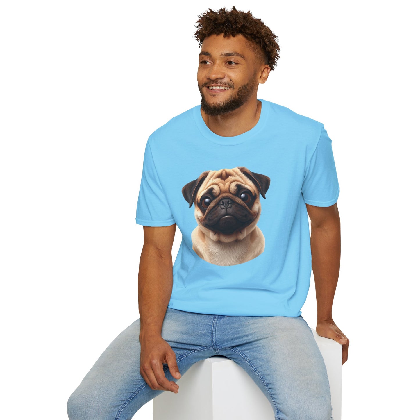 Pug Dog Portrait Shirt – Pug Dog Lover Gift, Cute Dog Mom Tee, Dog Dad Shirt, Pet Breed Apparel