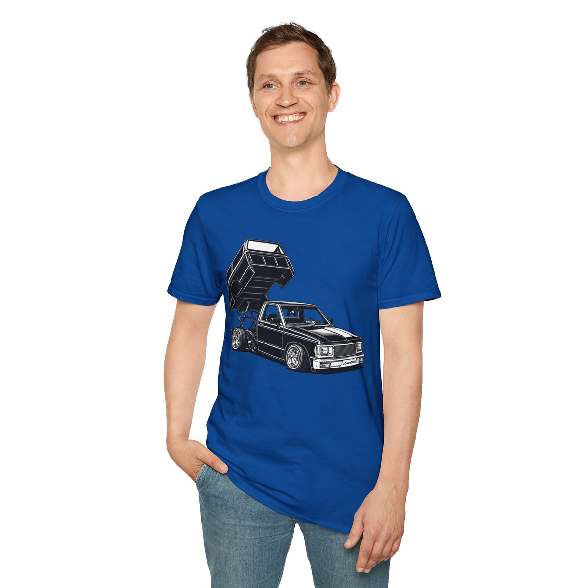 Lowrider Truck Shirt, Mini Truck T-Shirt, Custom Lowered Truck Tee, Car Enthusiast Gift, Mini Truck Bed Dancer, Garage Wear