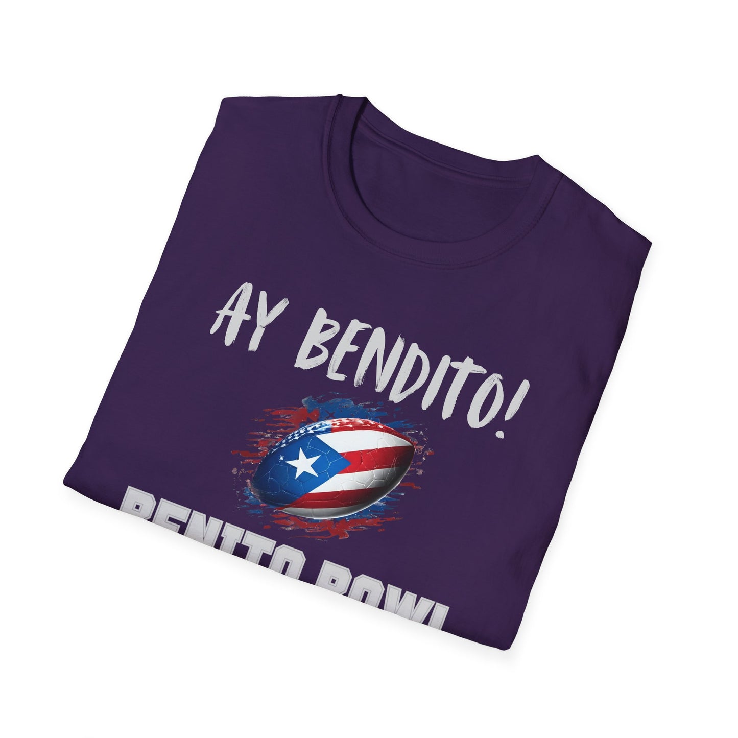 Ay Bendito! Benito Bowl T-Shirt, Halftime Benito Shirt, Football Fan Gift, Benito Tee, Puerto Rico Heritage Boriqua Pride Gift