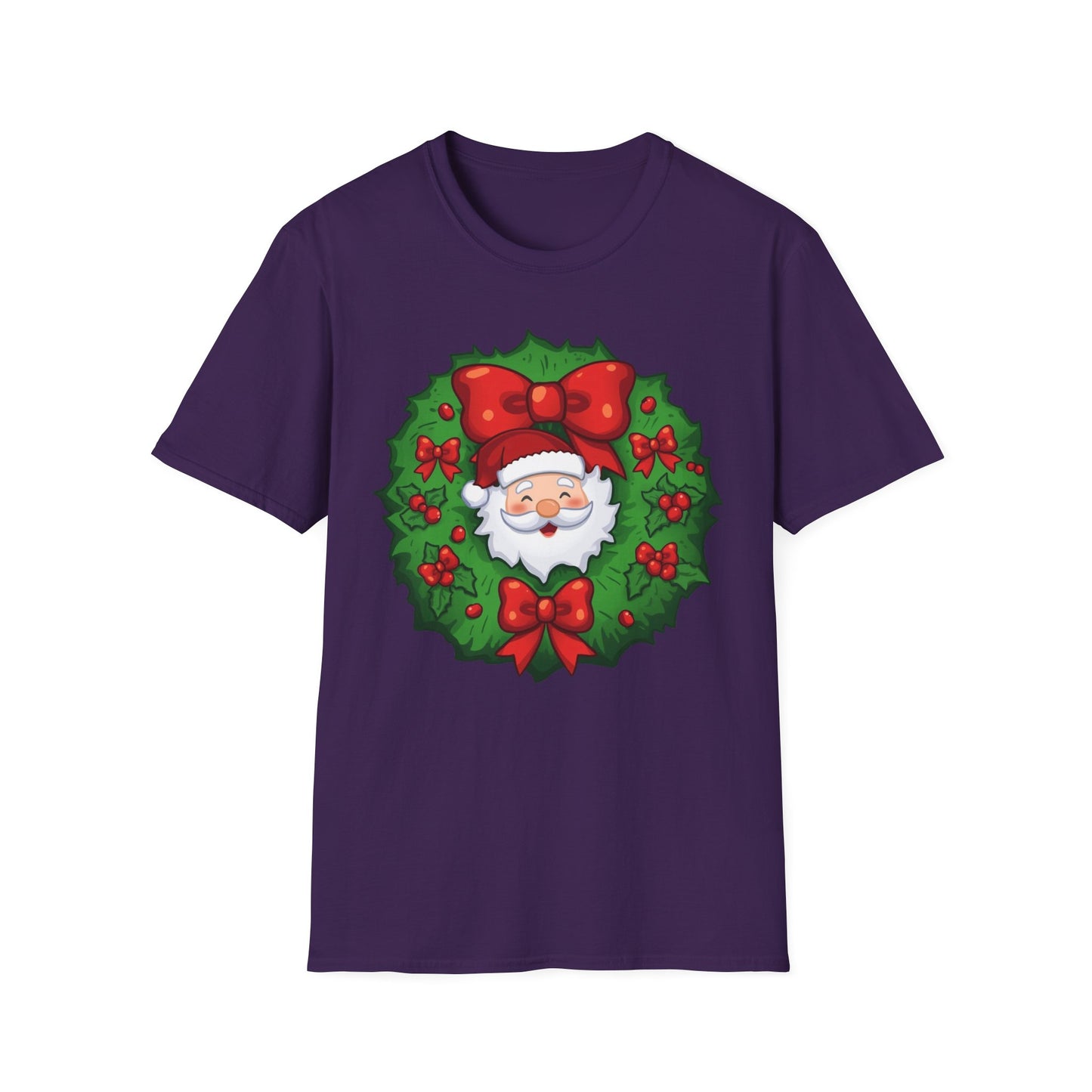 Santa Wreath Shirt, Family Christmas Shirts, Christmas T Shirt, Holiday Shirt, Cute Xmas Shirt for the family, Holiday Gift