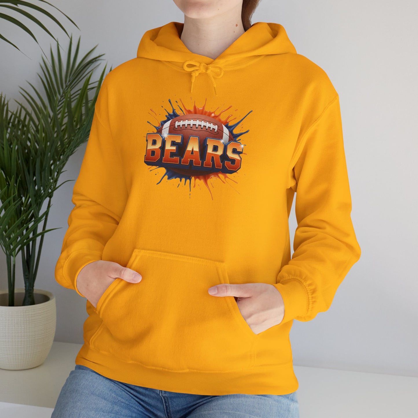 Chicago Football Hoodie, Chicago Team Hoodie, Football Gift for Chicago Fans, Game Day Sports Fan Apparel, Football Fan Gift