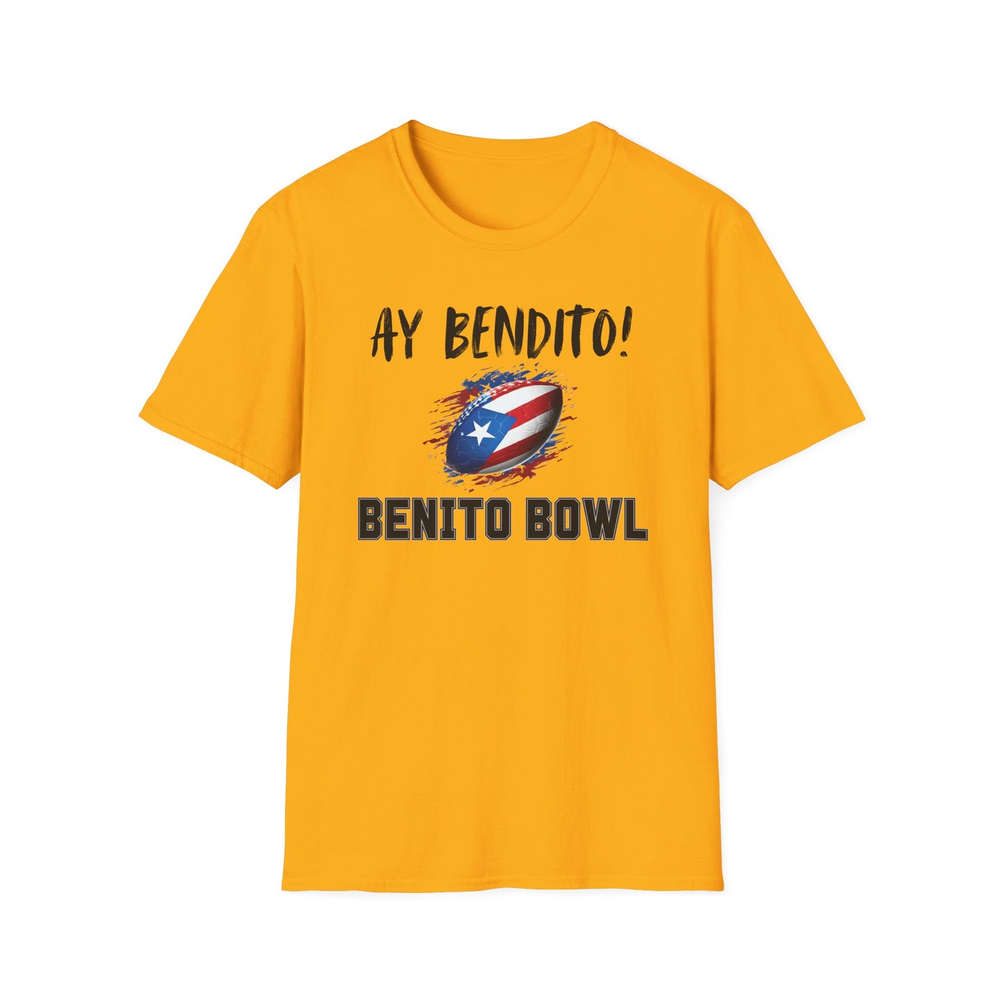 Ay Bendito! Benito Bowl T-Shirt, Halftime Benito Shirt, Football Fan Gift, Benito Tee, Puerto Rico Heritage Boriqua Pride Gift