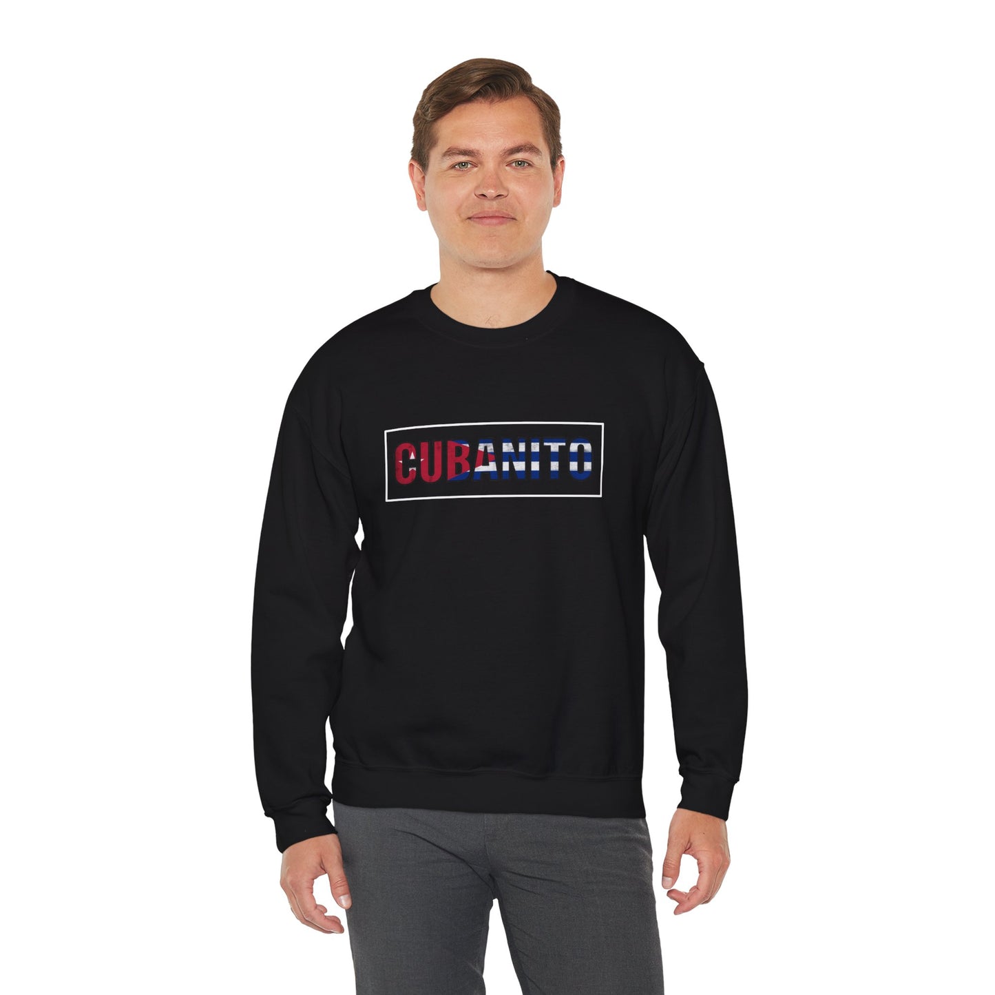 CUBANITO Sweatshirt – Cuban Flag Sweatshirt for Men, Latino Pride Sweatshirt, Cuba Heritage Top, Cuban Culture Graphic Sweatshirt