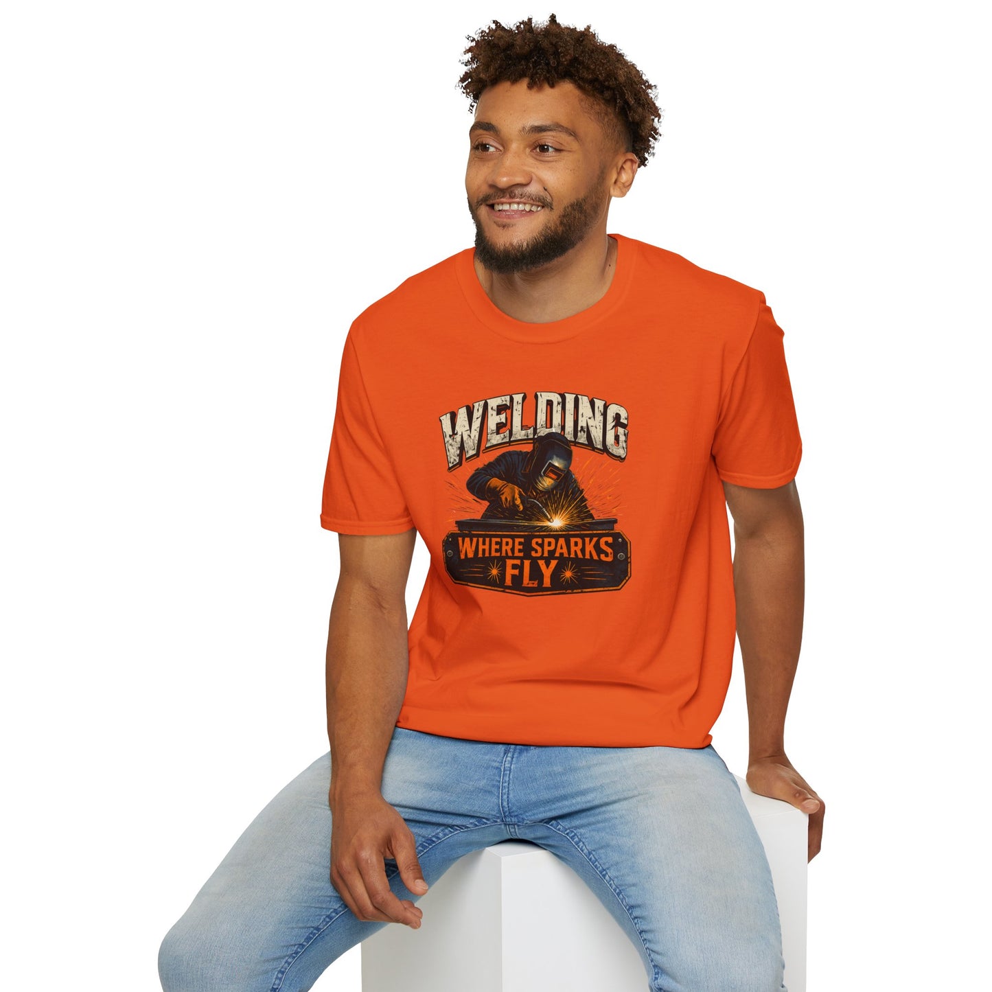 Welding Where Sparks Fly Shirt, Funny Welder T Shirt Gift, Welding Graphic Tee, Metal Worker Shirt, Blue Collar Tee