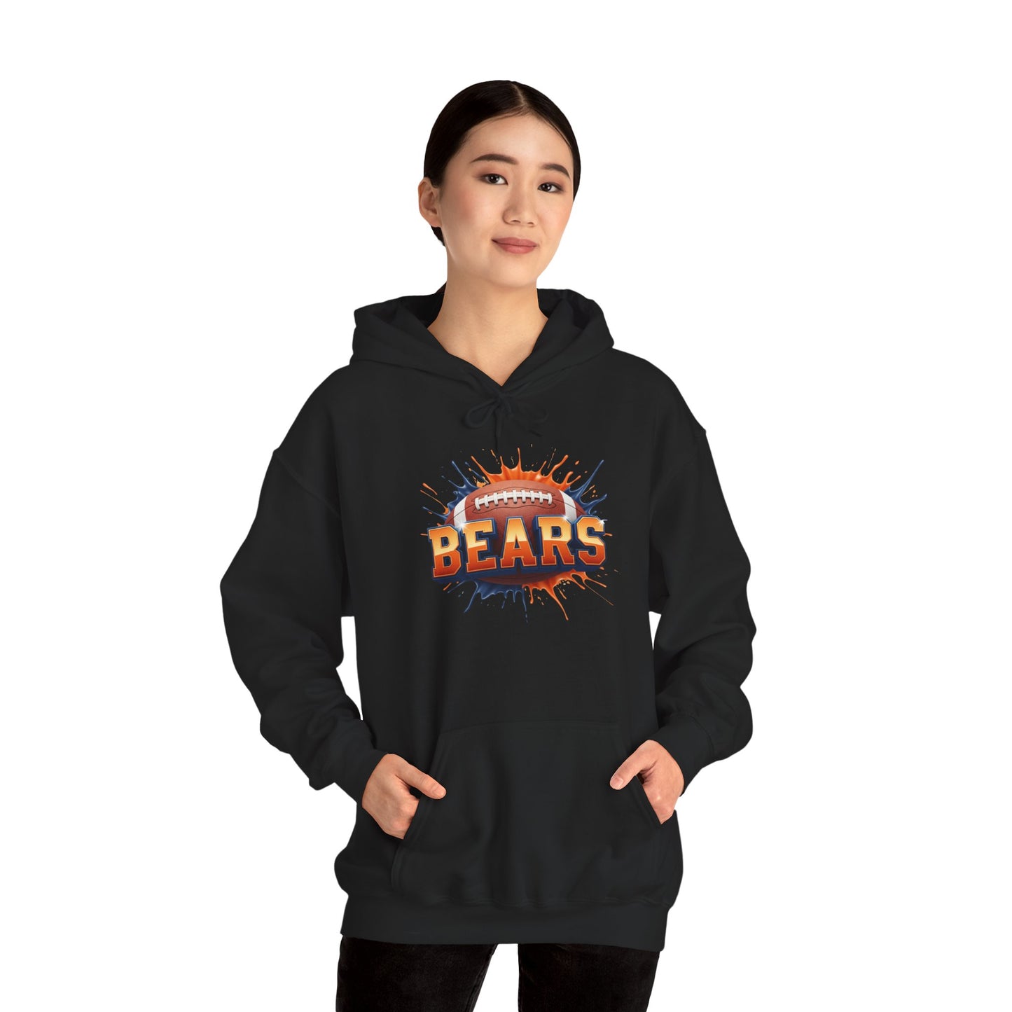 Chicago Football Hoodie, Chicago Team Hoodie, Football Gift for Chicago Fans, Game Day Sports Fan Apparel, Football Fan Gift