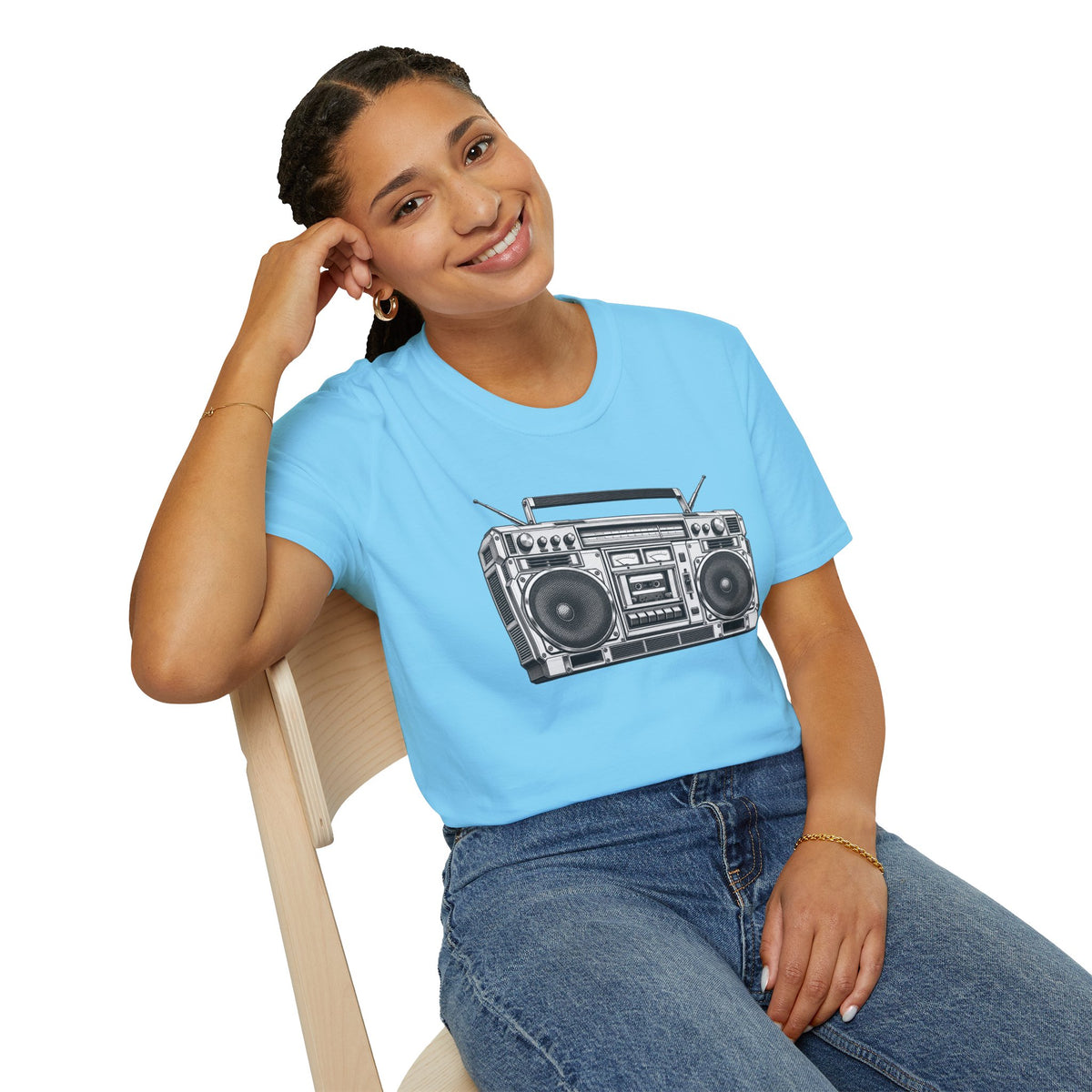 Boombox T-Shirt, Retro Music Shirt, Vintage Cassette Radio Tee, 80s 90s Nostalgia, Music Lover Gift