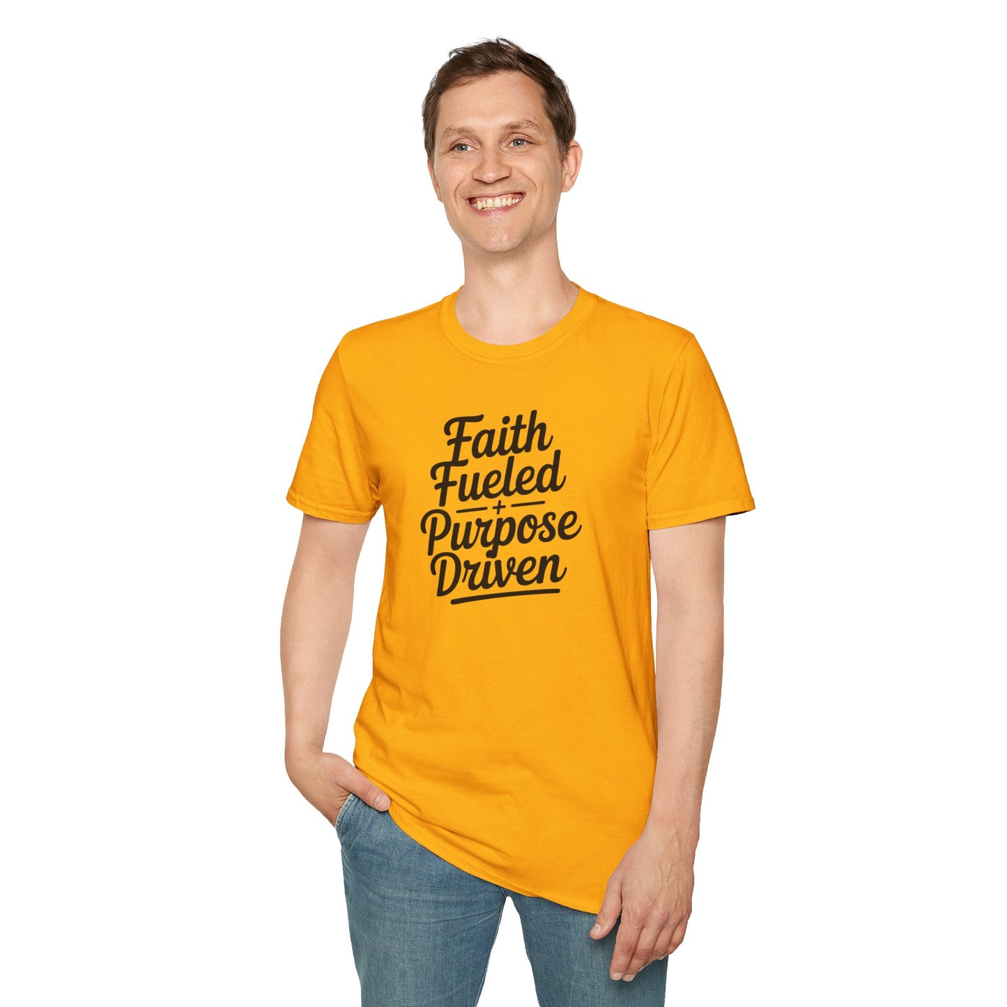 Faith Fueled Purpose Driven T-Shirt – Inspirational Christian Shirt, Motivational Faith Tee for Women & Men