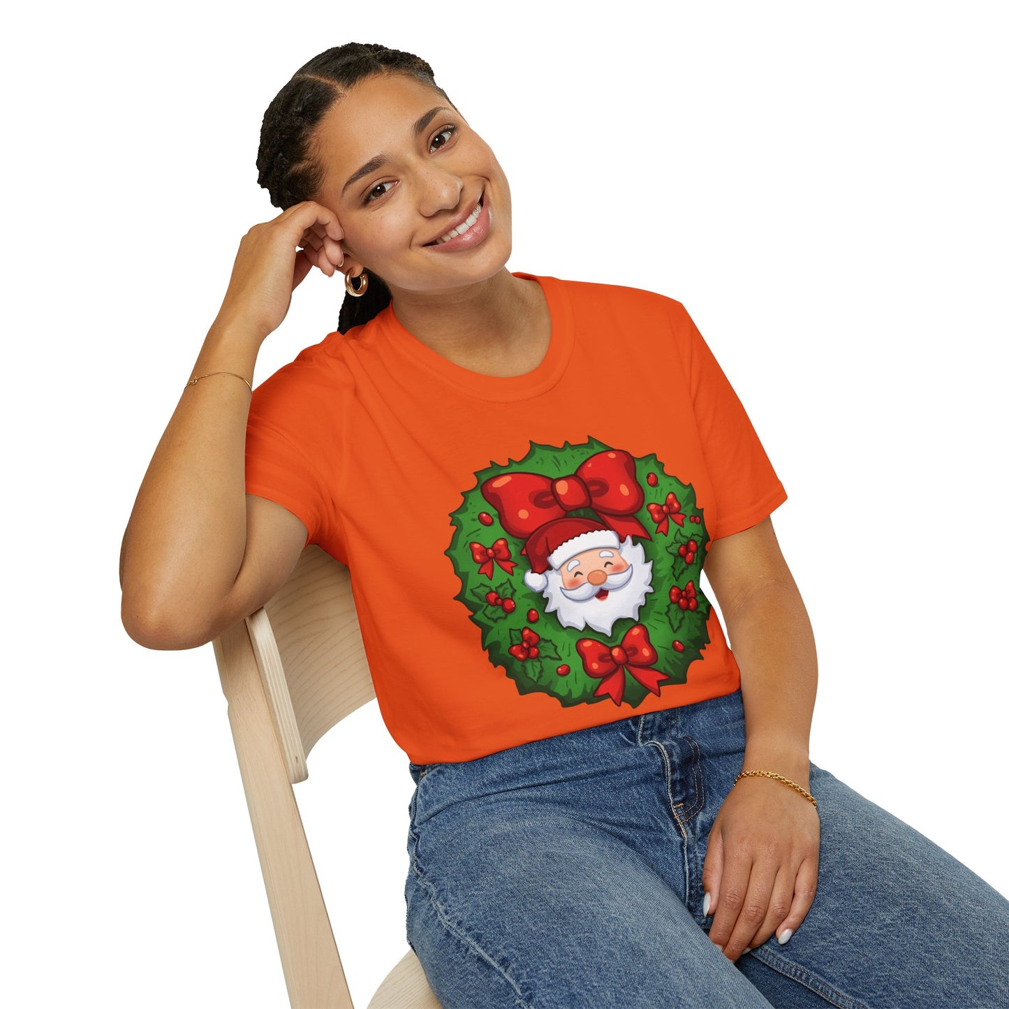 Santa Wreath Shirt, Family Christmas Shirts, Christmas T Shirt, Holiday Shirt, Cute Xmas Shirt for the family, Holiday Gift