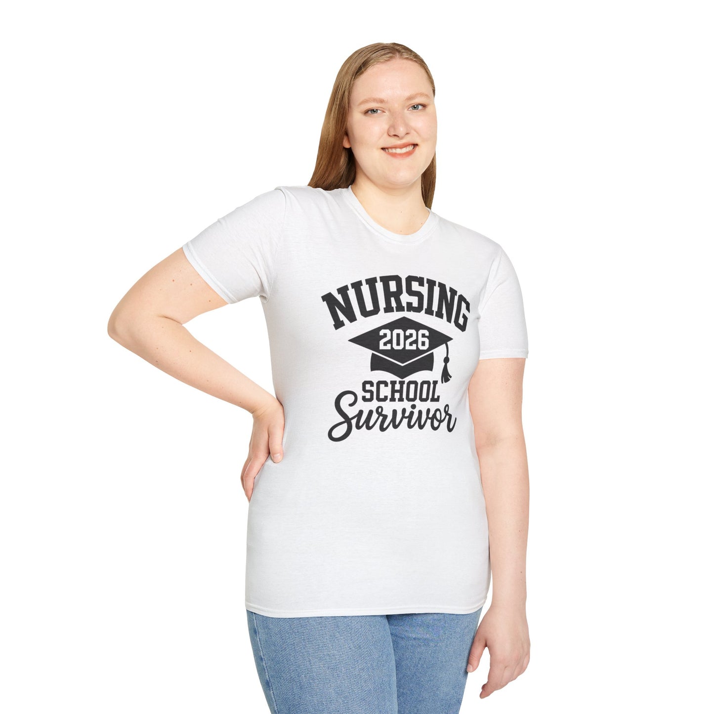Nursing 2026 School Survivor T-Shirt, Nurse Graduation Shirt, RN Student Gift, Nursing School Grad Tee