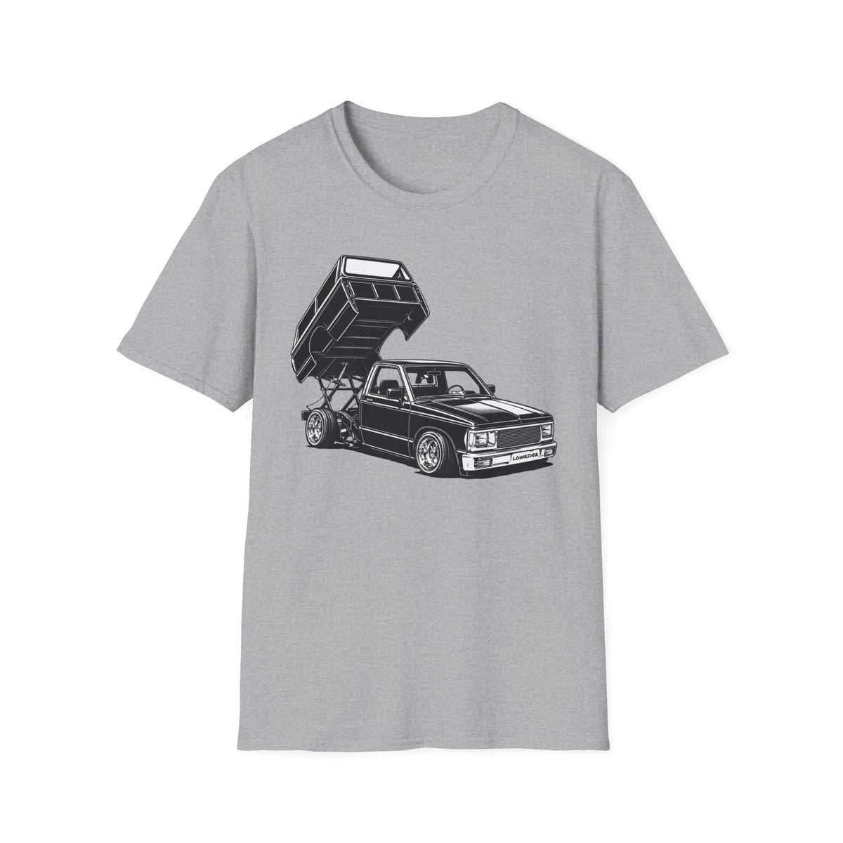 Lowrider Truck Shirt, Mini Truck T-Shirt, Custom Lowered Truck Tee, Car Enthusiast Gift, Mini Truck Bed Dancer, Garage Wear