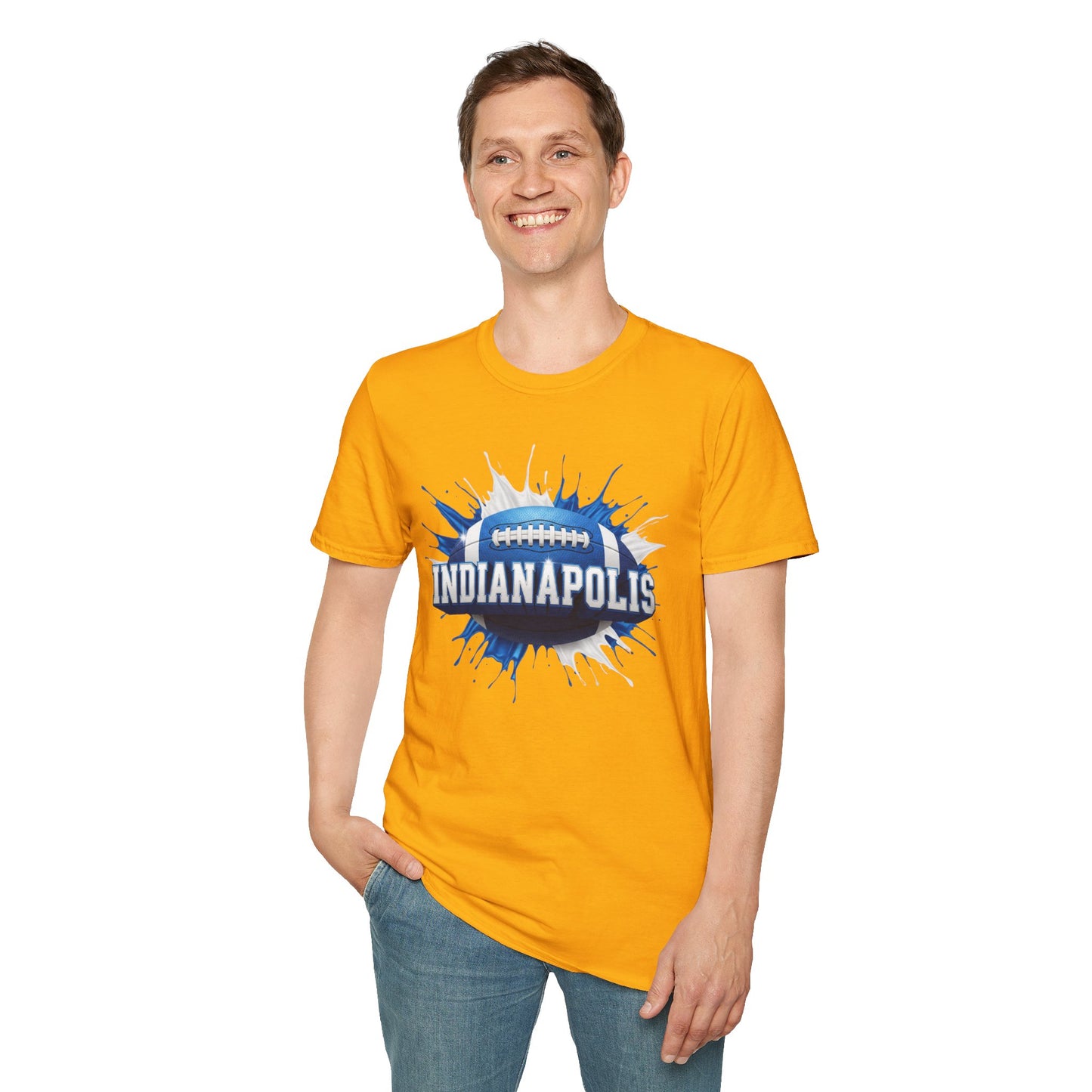 Indianapolis Football Unisex T-Shirt, Indianapolis Team Tee, Football Gift for Indianapolis Fans, Game Day Shirt, Sports Fan Apparel Tee