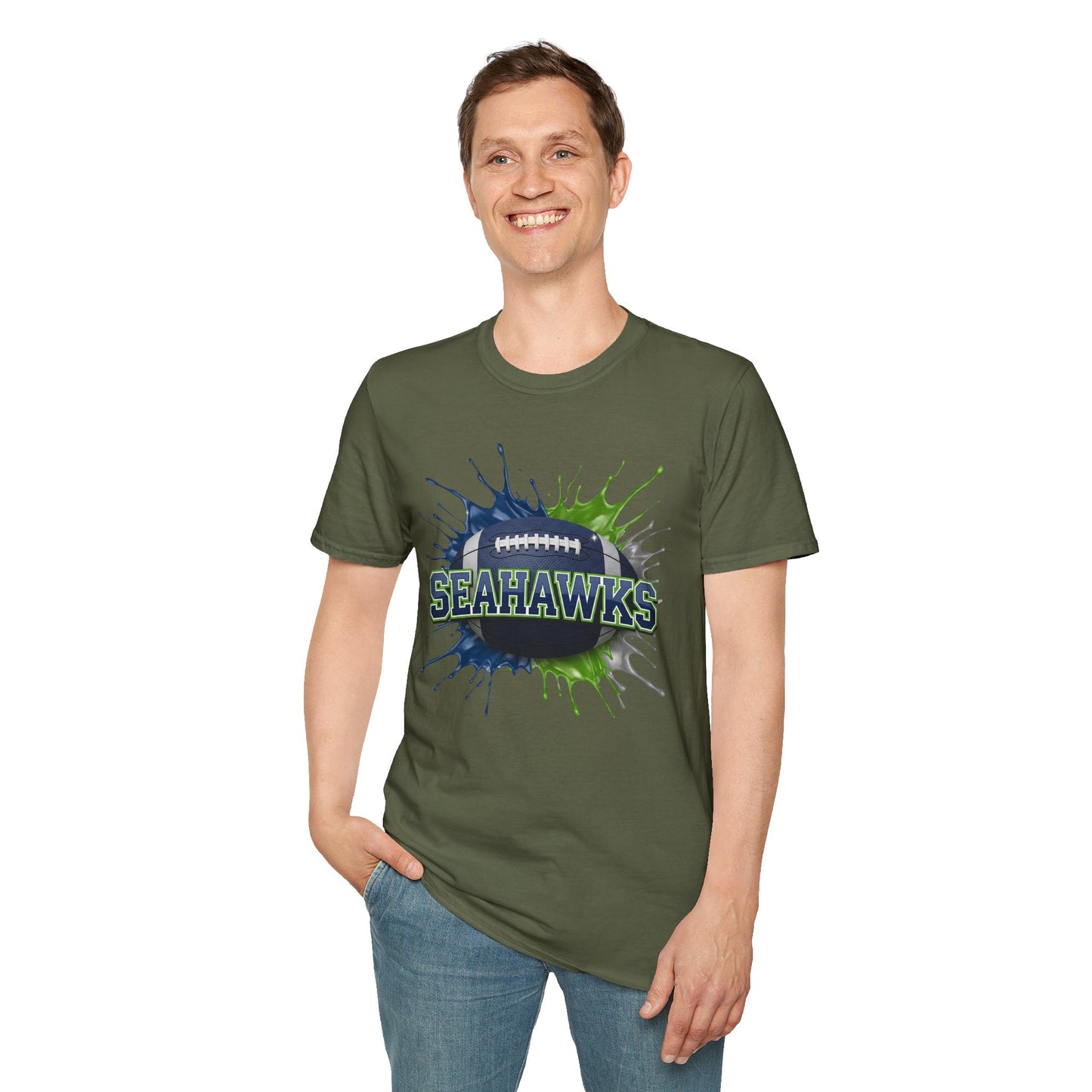 Seattle Football Unisex T-Shirt, Seattle Team Tee, Football Gift for Seattle Fans, Game Day Shirt, Sports Fan Apparel Football