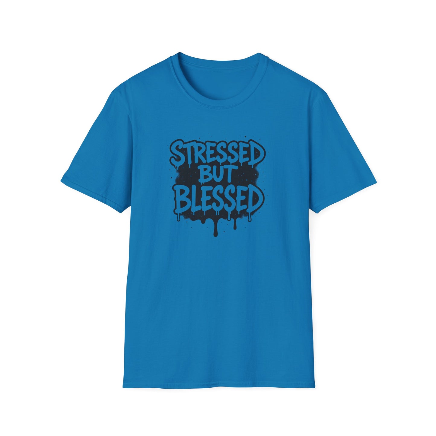 Stressed But Blessed T-Shirt – Inspirational Christian Quote Tee, Faith Graphic Shirt for Everyday Motivation