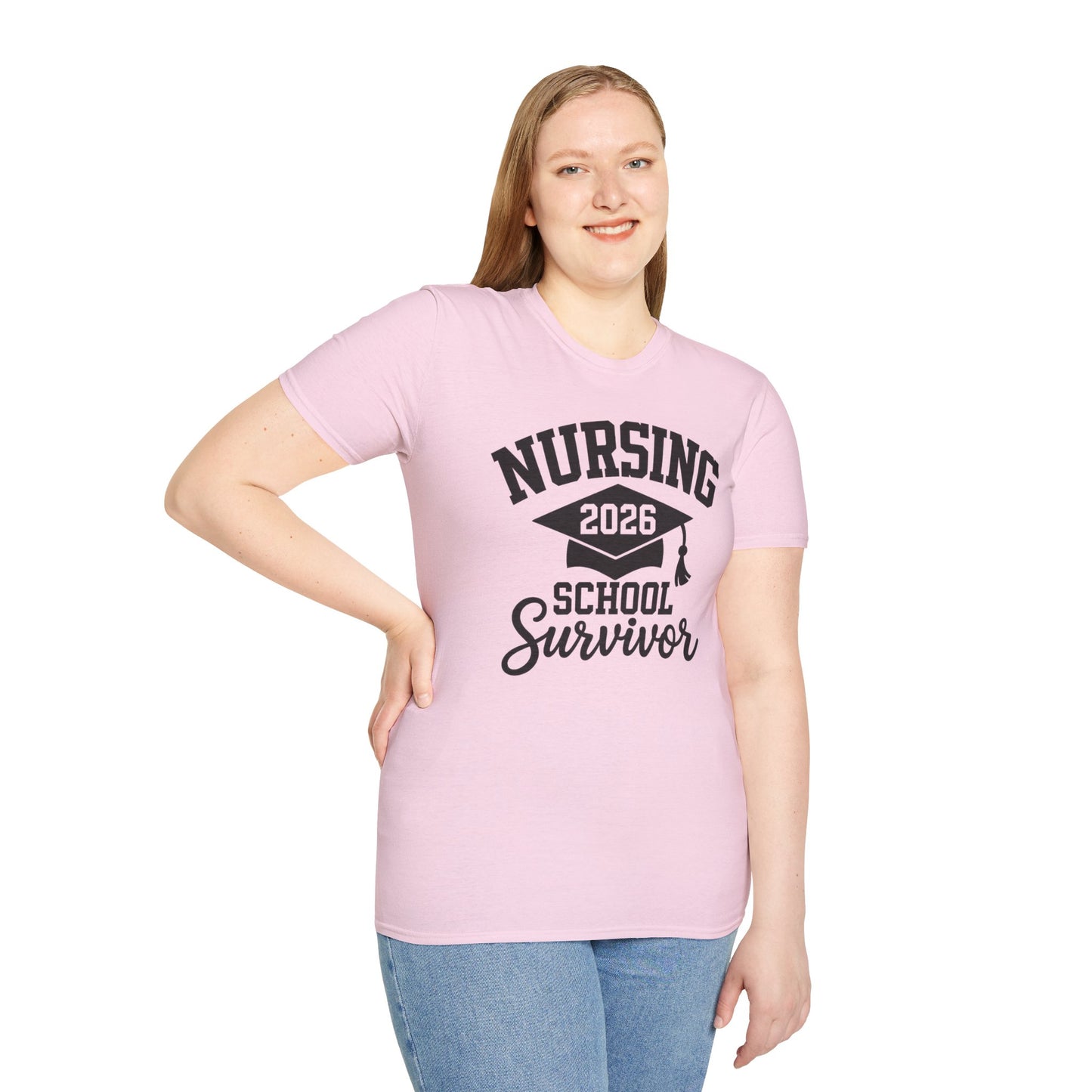 Nursing 2026 School Survivor T-Shirt, Nurse Graduation Shirt, RN Student Gift, Nursing School Grad Tee