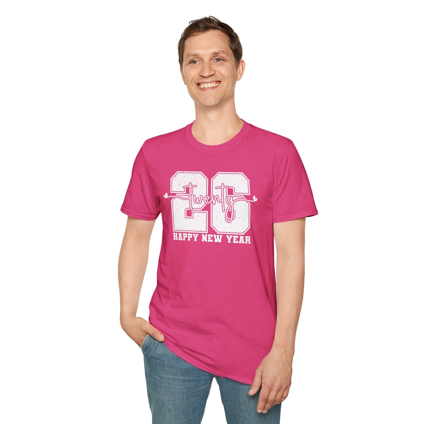 Happy New Year 2026 T-Shirt – Distressed Varsity 26 Twenty New Year Shirt, Retro College Style NYE Tee, New Year’s Eve Party Graphic Top