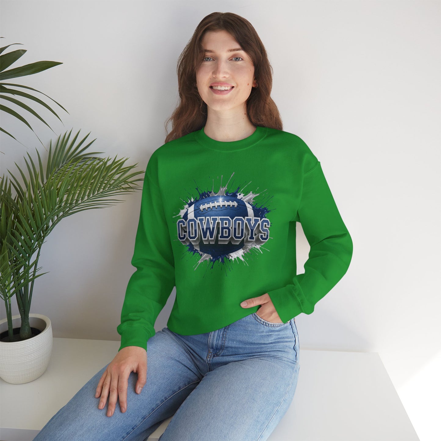 Dallas Football Sweatshirt, Dallas Team Sweatshirt, Football Gift for Dallas Fans, Game Day Sports Fan Football Apparel