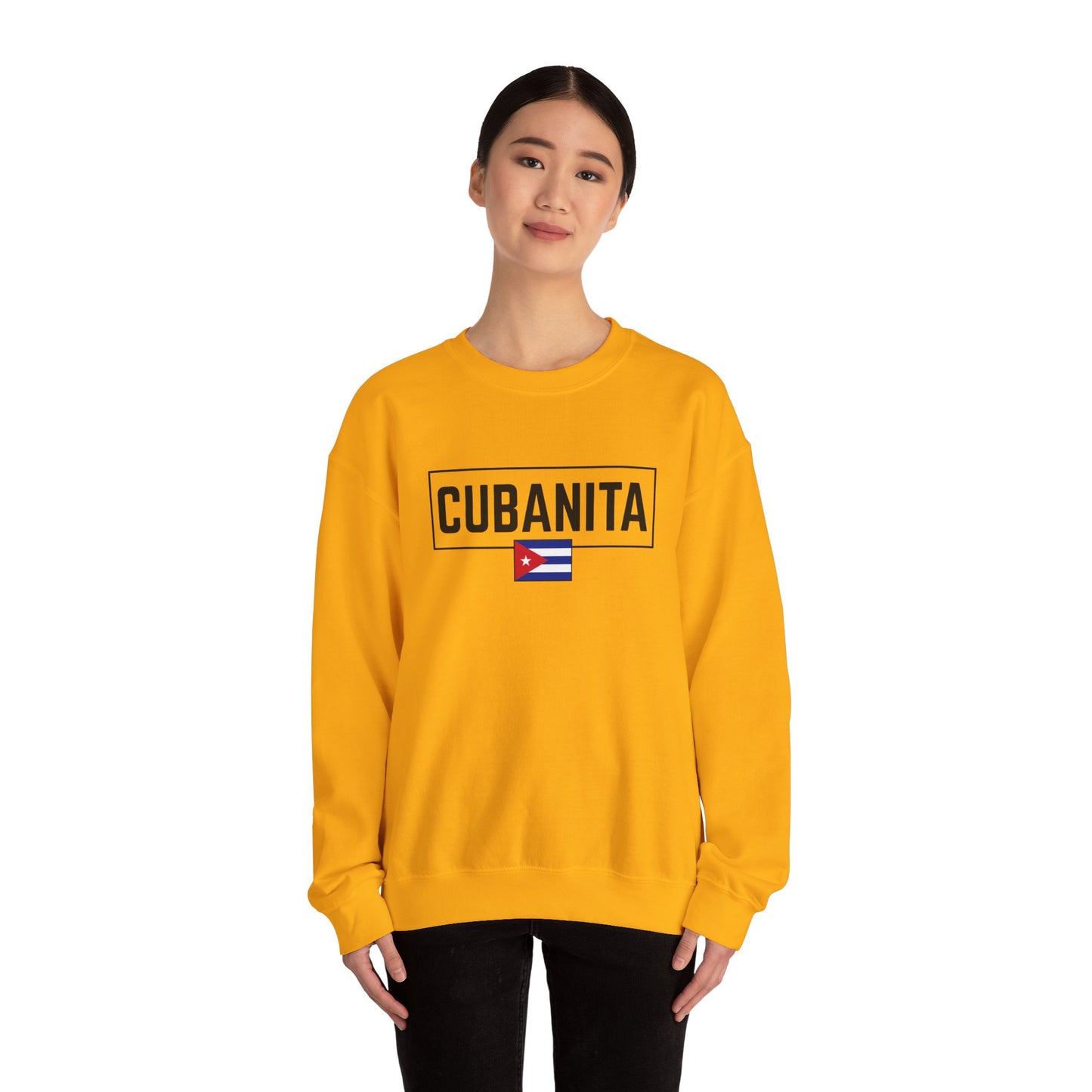 CUBANITA Sweatshirt – Cuban Flag Sweatshirt for Women, Latino Pride Sweatshirt, Cuba Heritage Top, Cuban Culture Graphic Sweatshirt