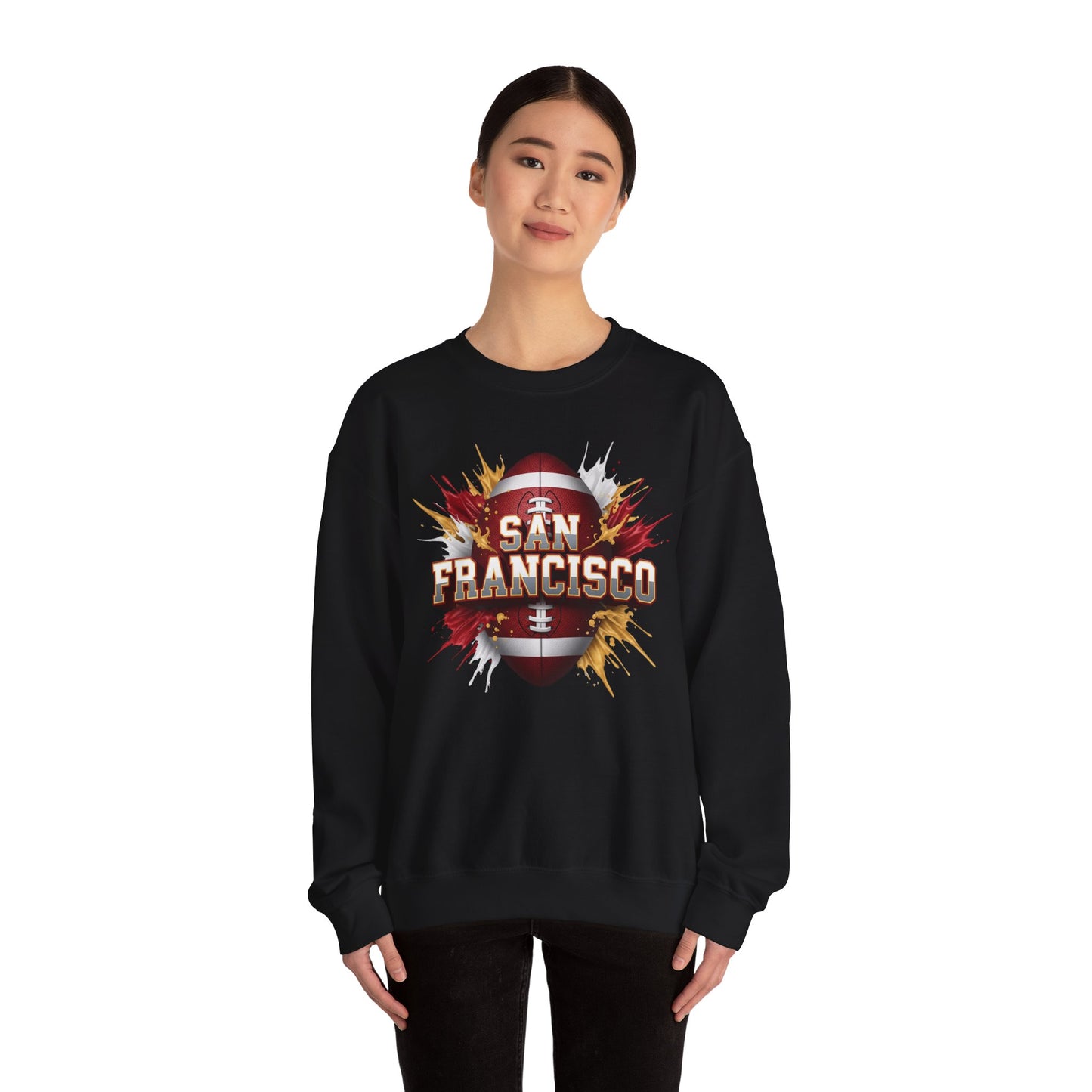 San Francisco Football Sweatshirt, San Francisco Team Sweatshirt, Football Gift for San Fran Fans, Game Day Fan Apparel, Football Fan Gift