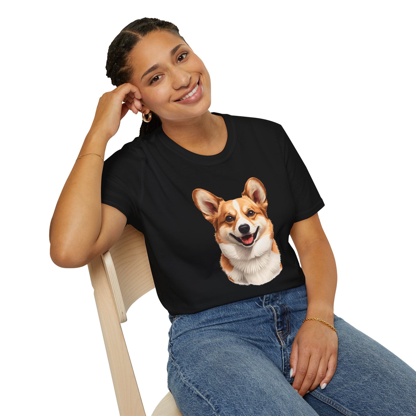Corgi Dog Portrait Shirt – Corgi Dog Lover Gift, Cute Dog Mom Tee, Dog Dad Shirt, Pet Breed Apparel
