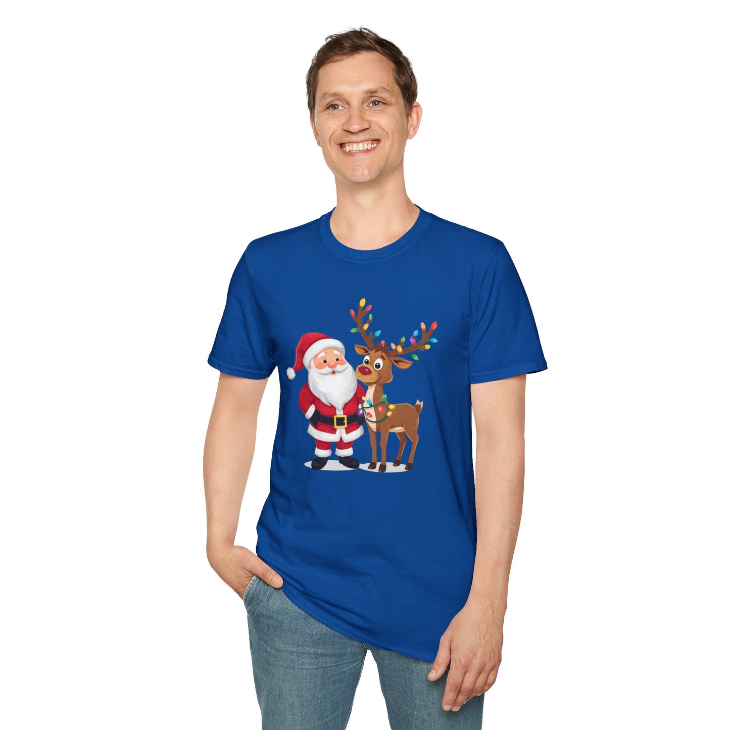 Santa and Rudolph Shirt, Family Christmas Shirts, Christmas T Shirt, Holiday Shirt, Cute Xmas Shirt for the family, Holiday Gift