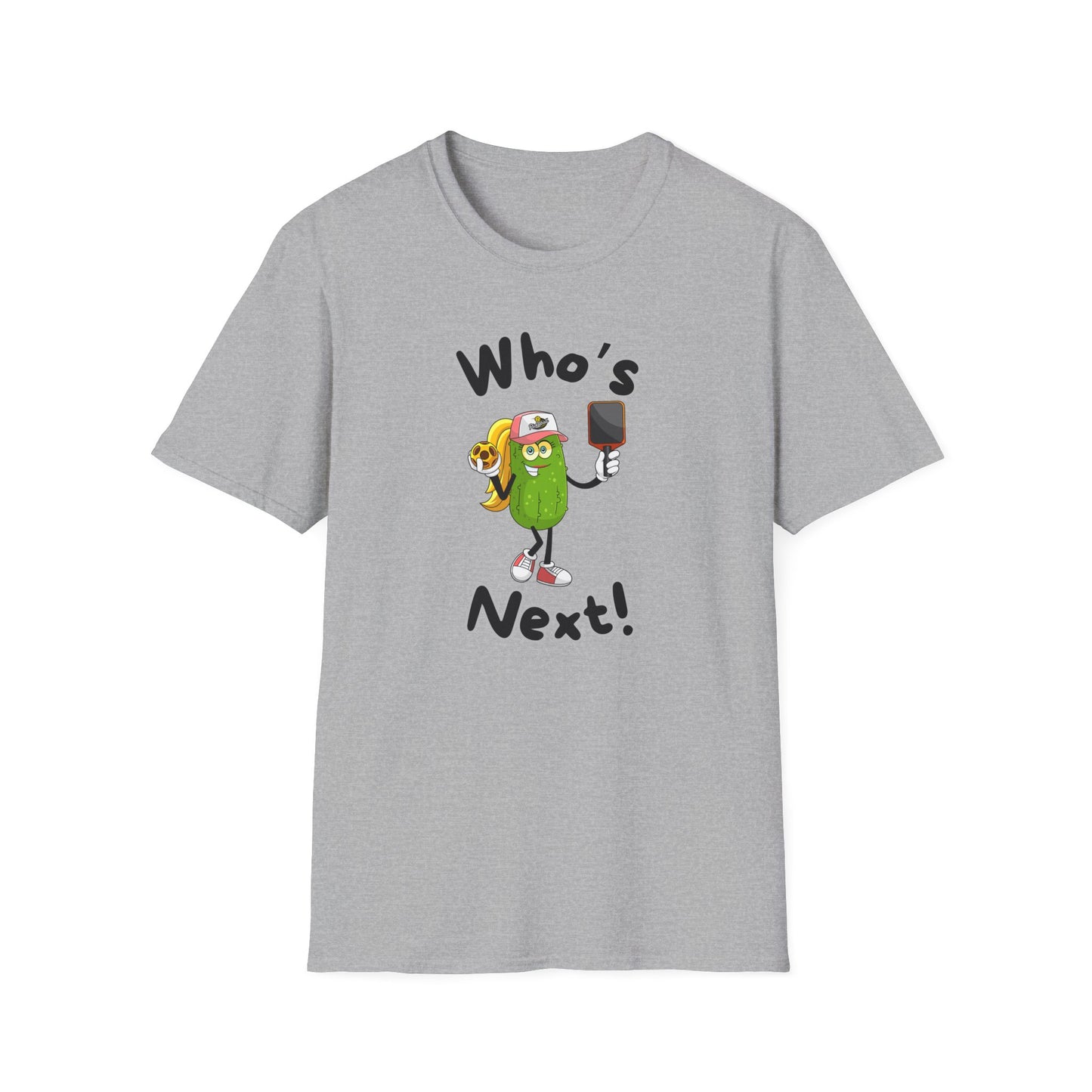 Who's Next Pickleball Unisex Softstyle T-Shirt, Pickleball Gift, Pickleball Apparel, Pickleball Lover Shirt, Pickleball Player Tee,