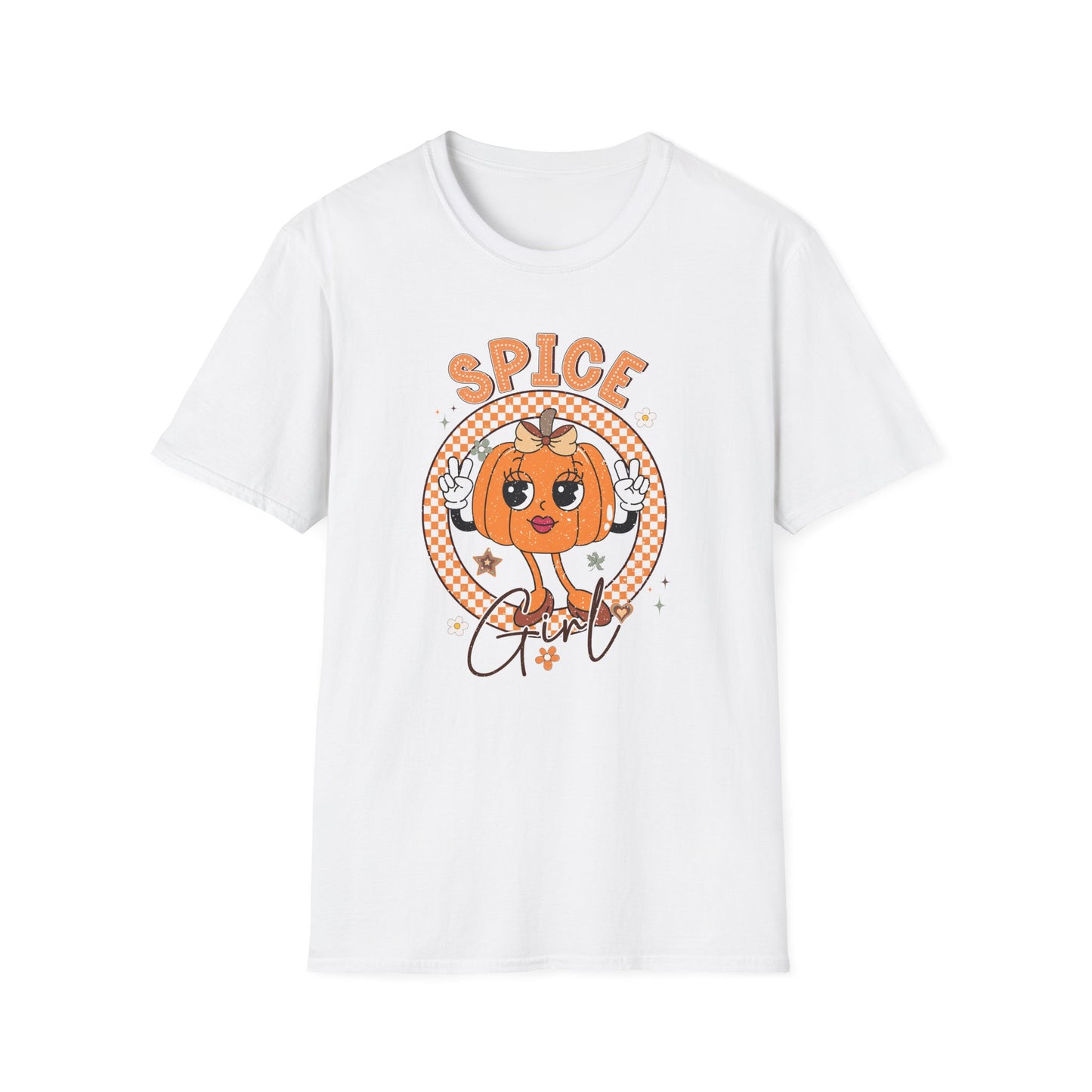 Spice Girl Pumpkin Fall T-Shirt - Cute Women's Autumn Tee, Thanksgiving Shirt, Lady Pumpkin Spice Girl Tee, Cozy Fall Tee for Her